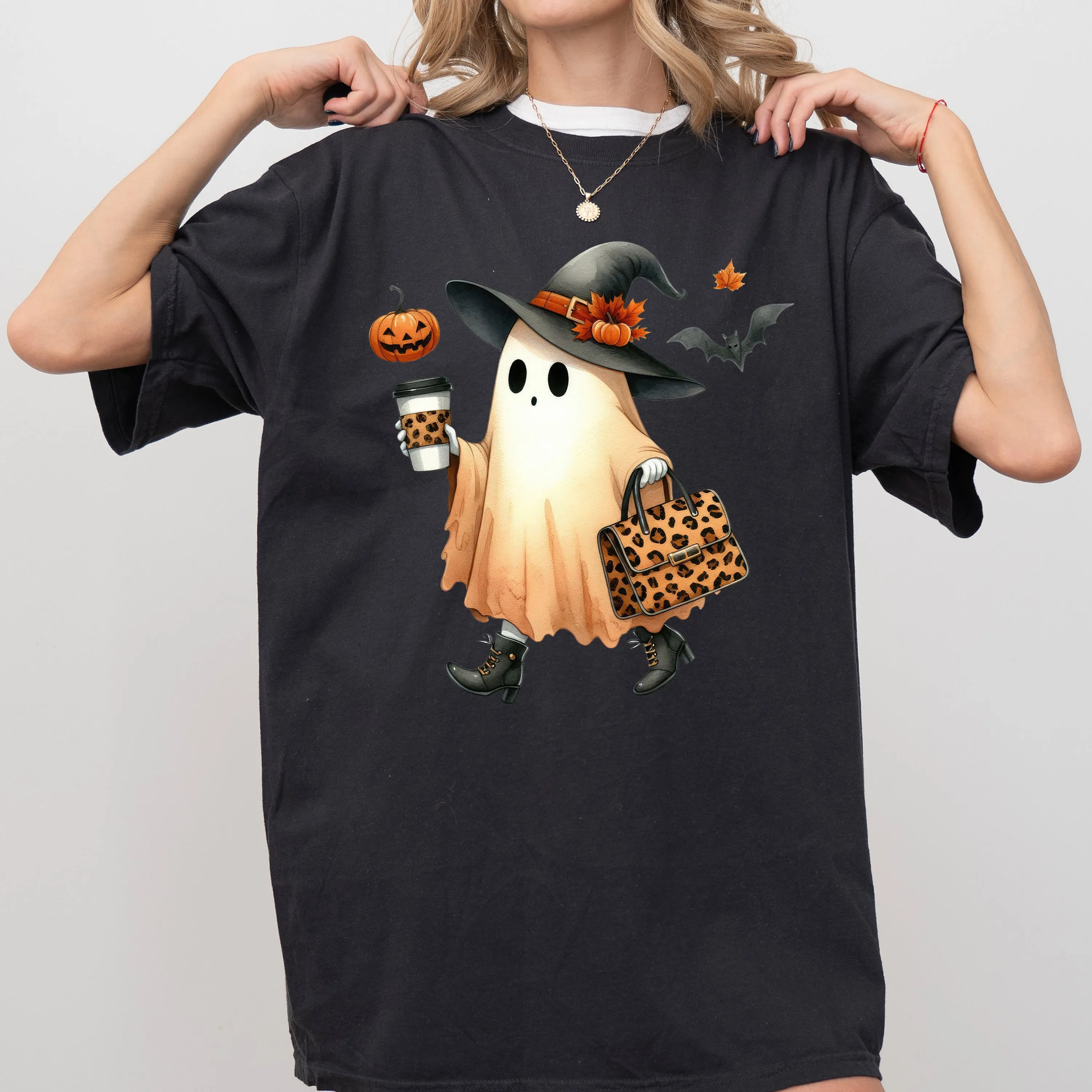 Fancy Ghost, Coffee, Pumpkin Spice, Vintage, Western, Witch, Aesthetic, Meme, Halloween, Costume, Tshirt Comfort Colors T-Shirt sold by Refinery Number One product image thumbnail 5