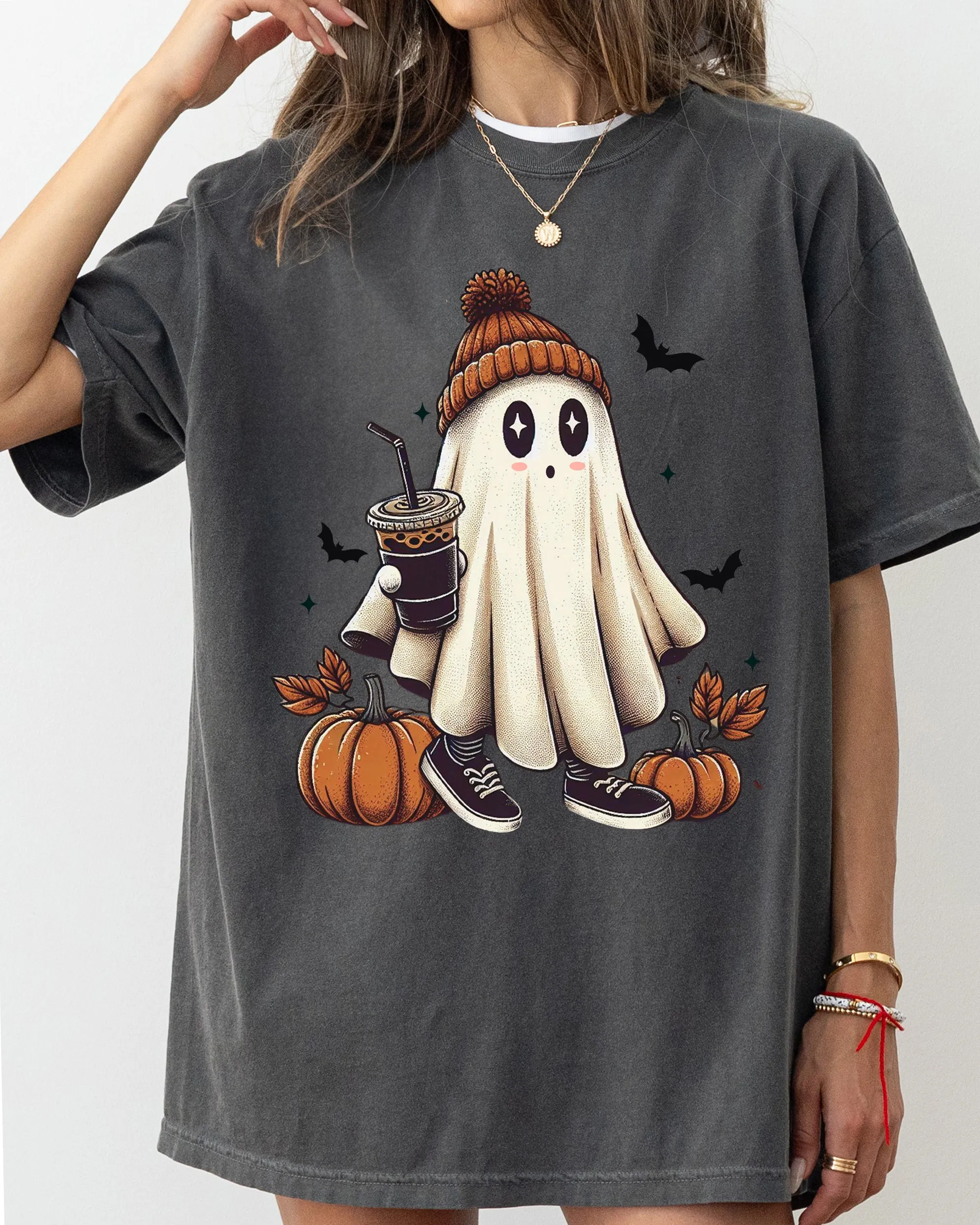 Coffee Lover, Ghost, Vintage, Western, Witch, Aesthetic, Meme, Halloween, Costume, Tshirt Comfort Colors T-Shirt sold by Refinery Number One product image thumbnail 4