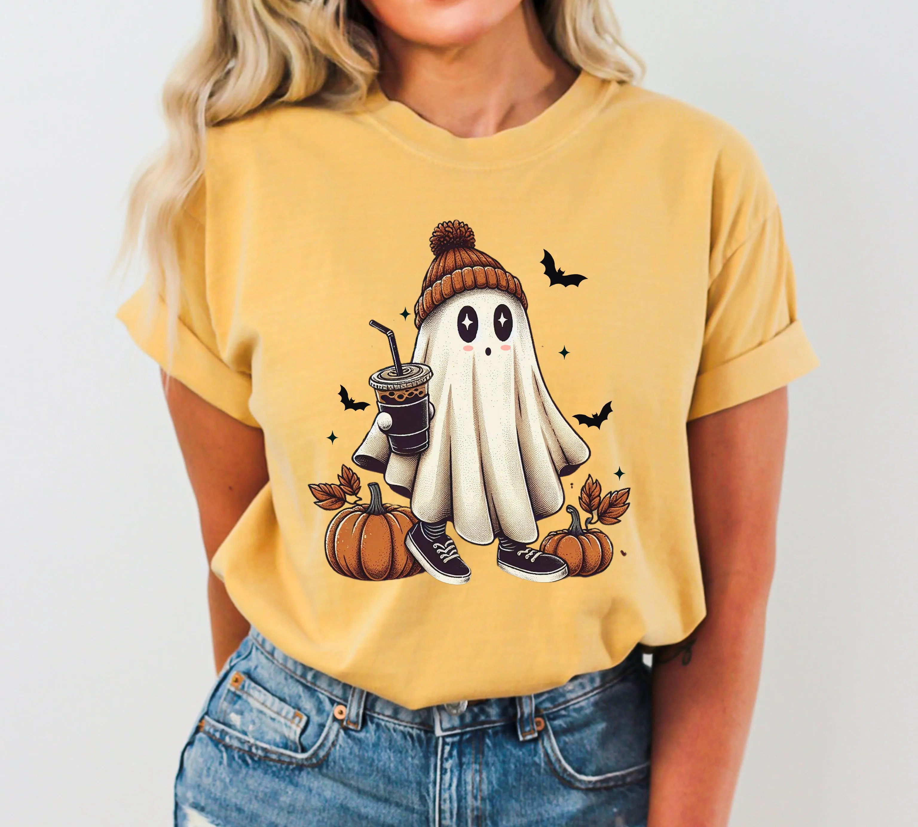 Coffee Lover, Ghost, Vintage, Western, Witch, Aesthetic, Meme, Halloween, Costume, Tshirt Comfort Colors T-Shirt sold by Refinery Number One product image thumbnail 3