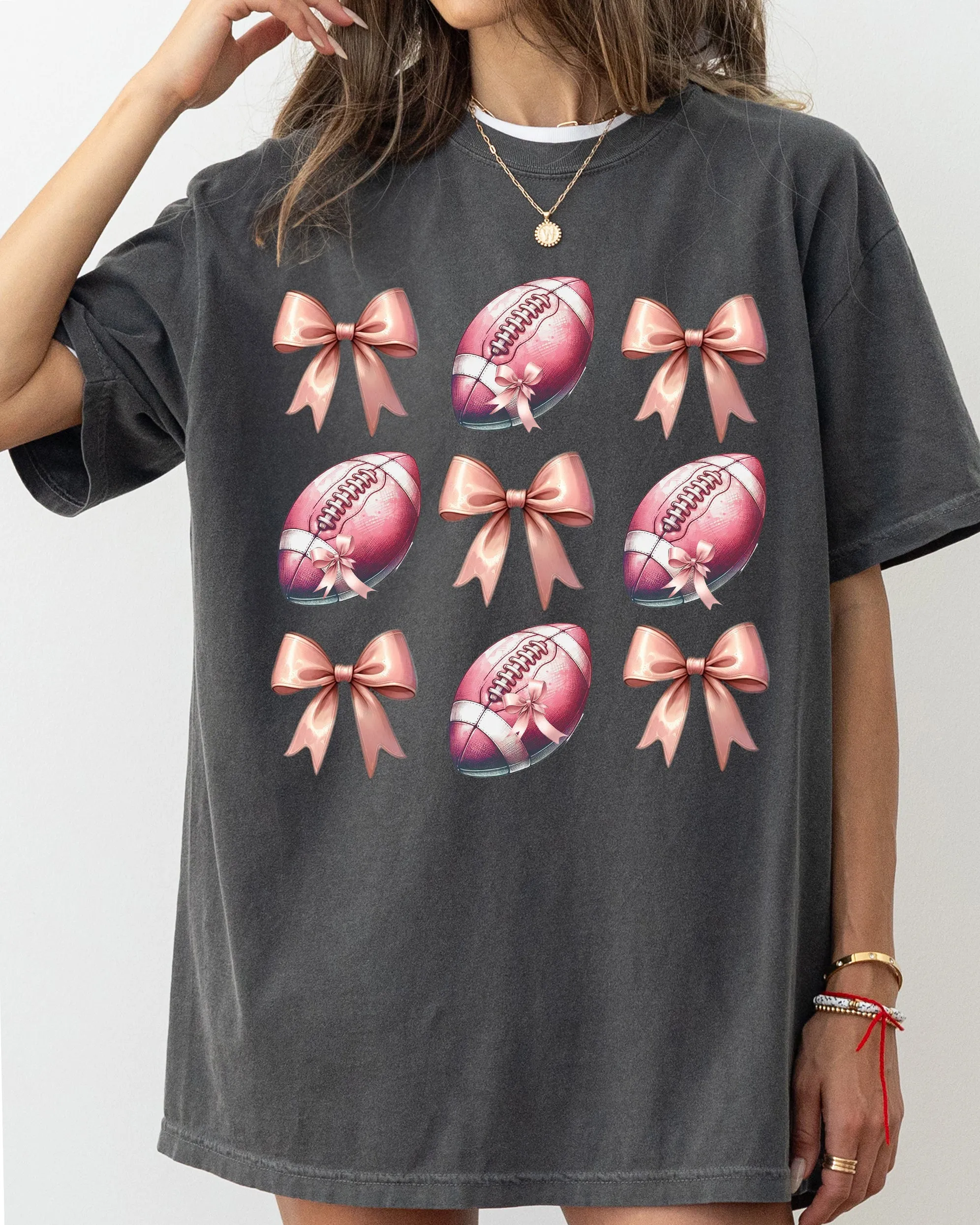 Football, Bow, Ribbon, Ghost, Vintage, Western, Witch, Aesthetic, Meme, Halloween, Costume, Tshirt Comfort Colors T-Shirt sold by Refinery Number One
