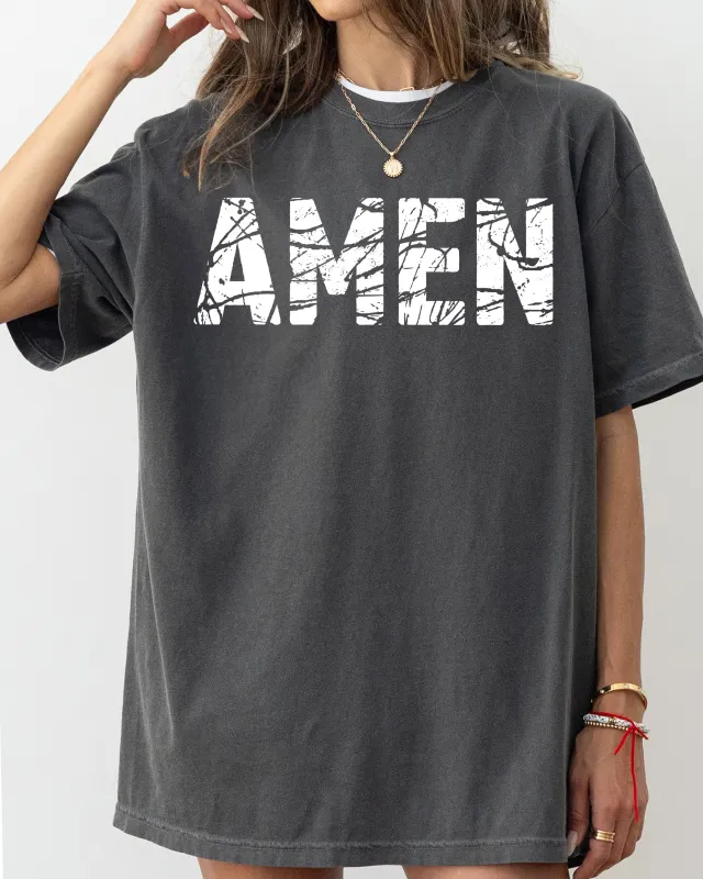 Amen, Christian, Jesus, Vintage, Western, Witch, Aesthetic, Meme, Halloween, Costume, Tshirt Comfort Colors T-Shirt sold by Refinery Number One