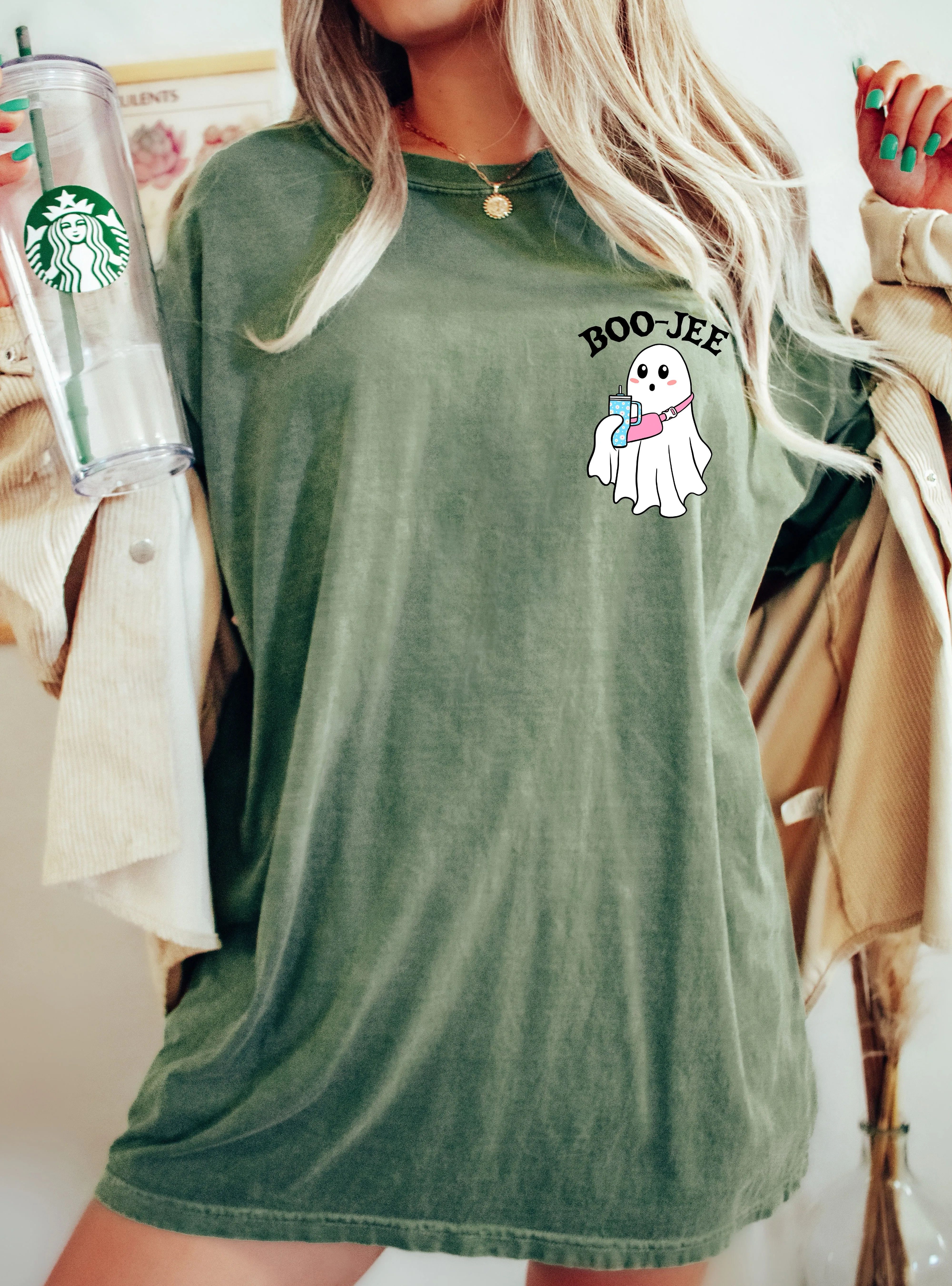 Boojee, Ghost, Vintage, Pocket, Western, Witch, Aesthetic, Meme, Halloween, Costume, Tshirt Comfort Colors T-Shirt sold by Refinery Number One product image thumbnail 2