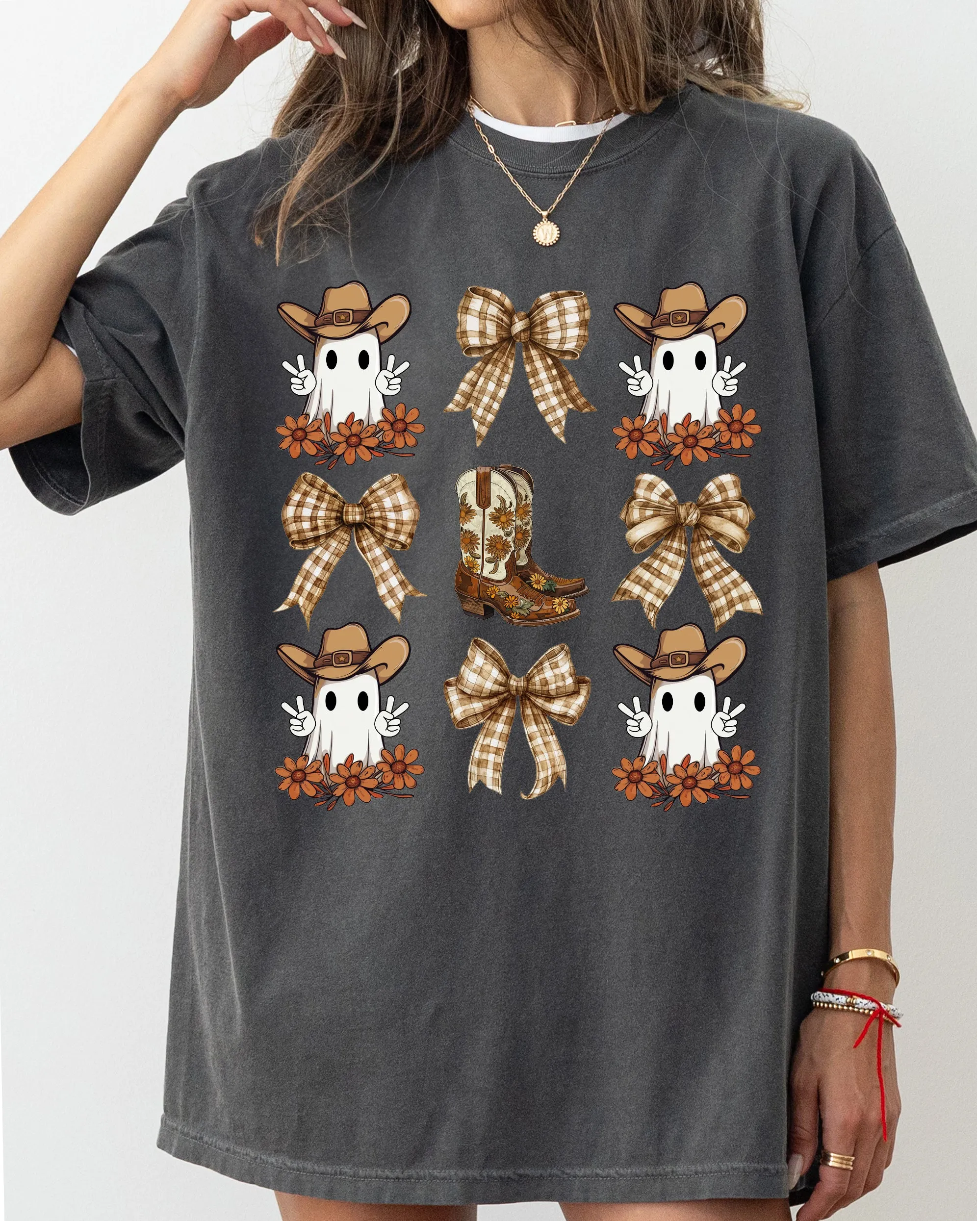Cowboy Ghost, Bow, Ribbon, Western, Witch, Aesthetic, Meme, Halloween, Costume, Tshirt Comfort Colors T-Shirt sold by Refinery Number One product image thumbnail 5