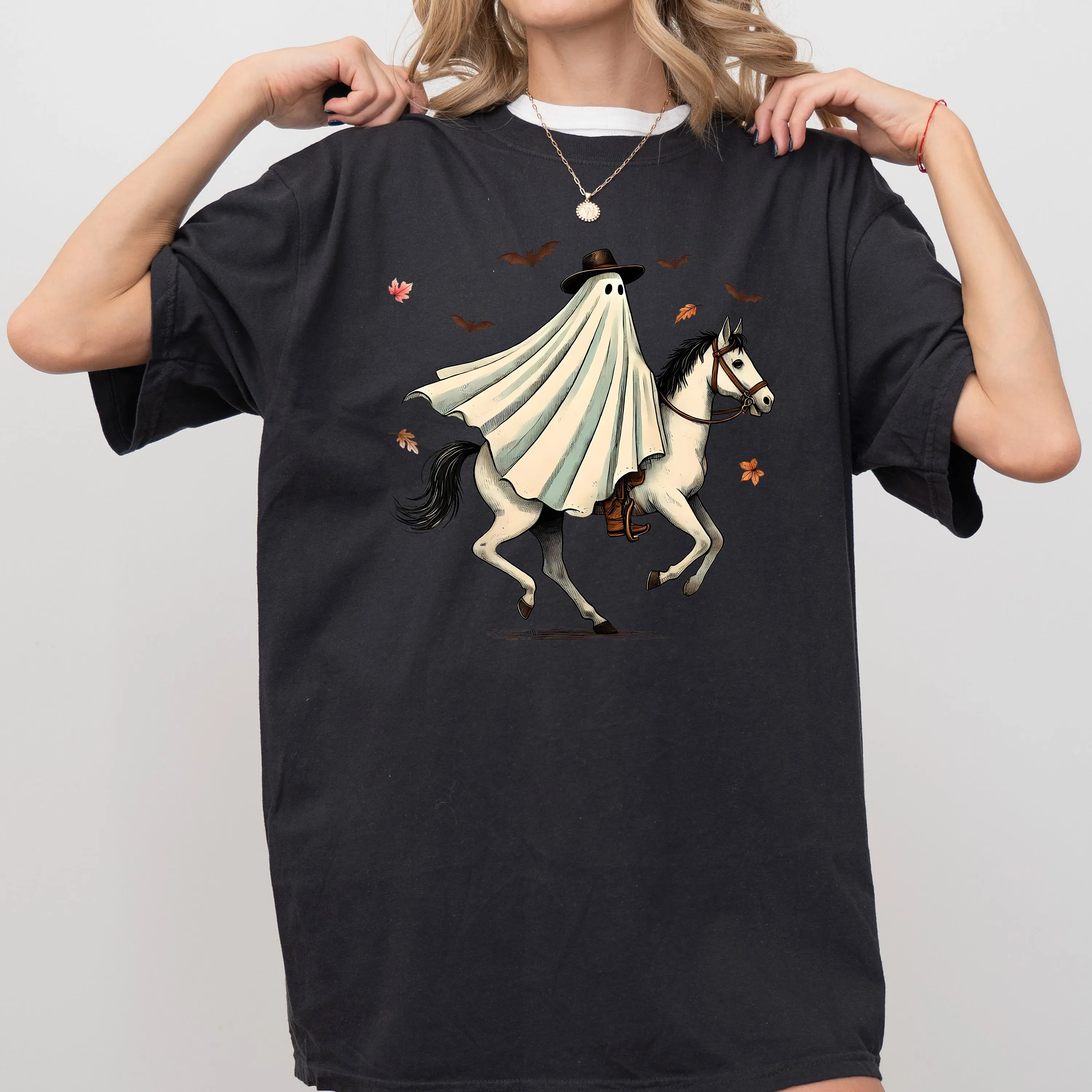 Cowboy Ghost Riding Horse, Western, Witch, Aesthetic, Meme, Halloween, Costume, Tshirt Comfort Colors T-Shirt sold by Refinery Number One product image thumbnail 4