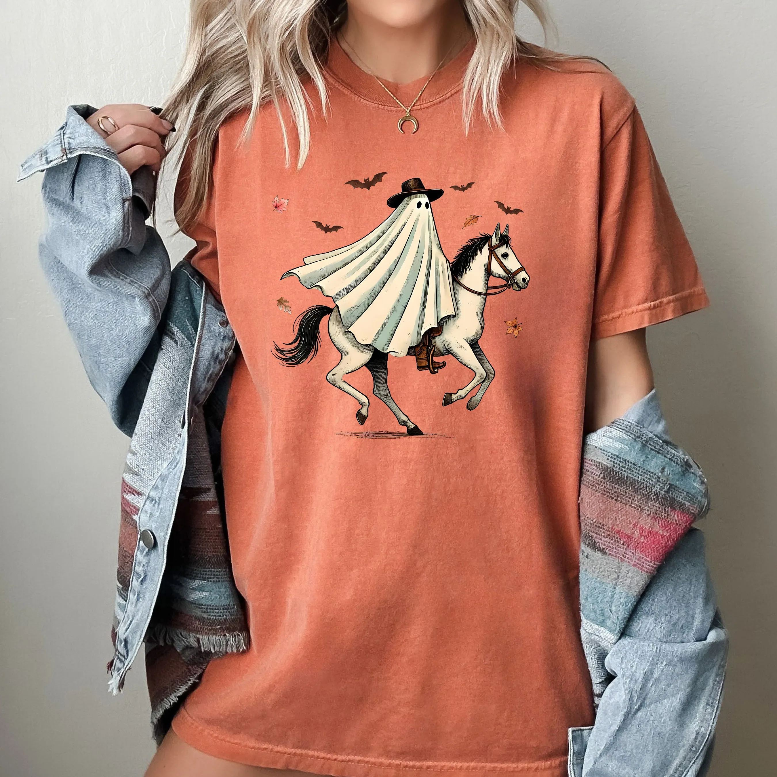 Cowboy Ghost Riding Horse, Western, Witch, Aesthetic, Meme, Halloween, Costume, Tshirt Comfort Colors T-Shirt sold by Refinery Number One product image thumbnail 2