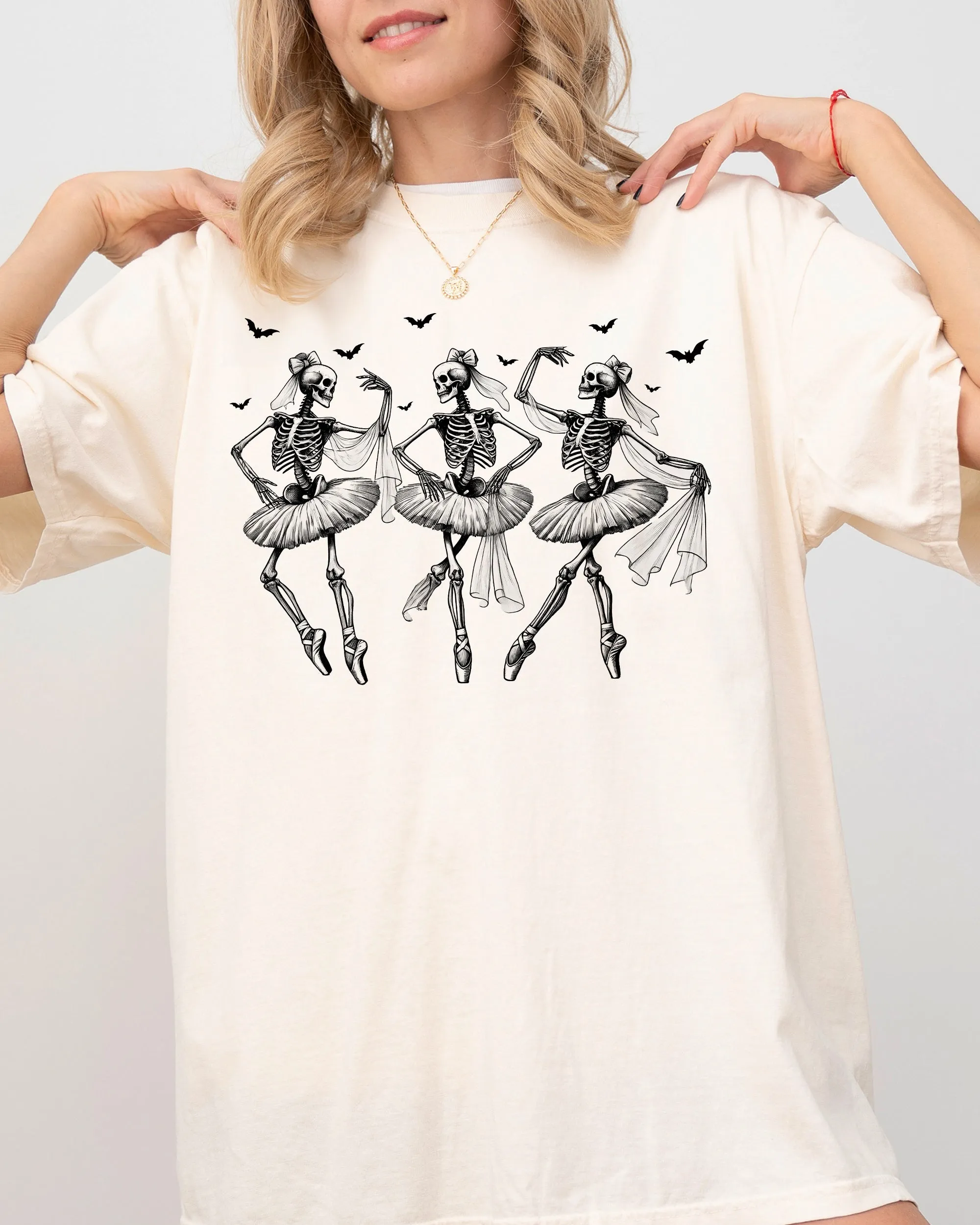 Dancing Skeletons Ladies, Bride, Western, Witch, Aesthetic, Meme, Halloween, Costume, Tshirt Comfort Colors T-Shirt sold by Refinery Number One product image thumbnail 2