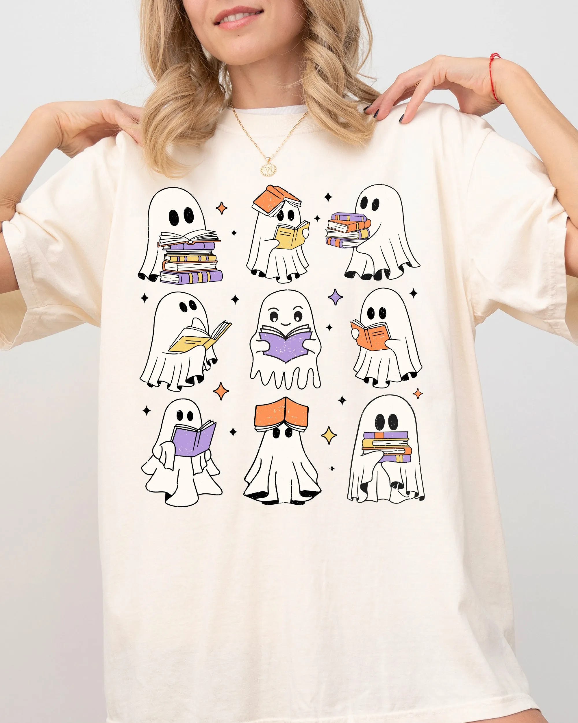 Book Lover Ghosts, Reading, Western, Witch, Aesthetic, Meme, Halloween, Costume, Tshirt Comfort Colors T-Shirt sold by Refinery Number One product image thumbnail 5
