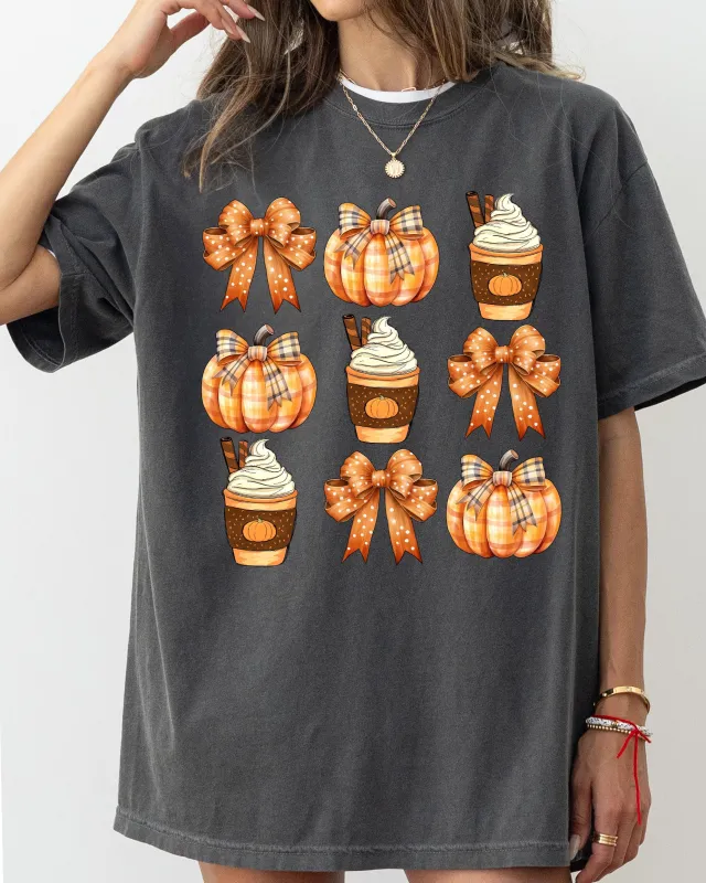 Coffee, Pumpkin, Bow, Western, Witch, Aesthetic, Meme, Halloween, Costume, Tshirt Comfort Colors T-Shirt sold by Refinery Number One