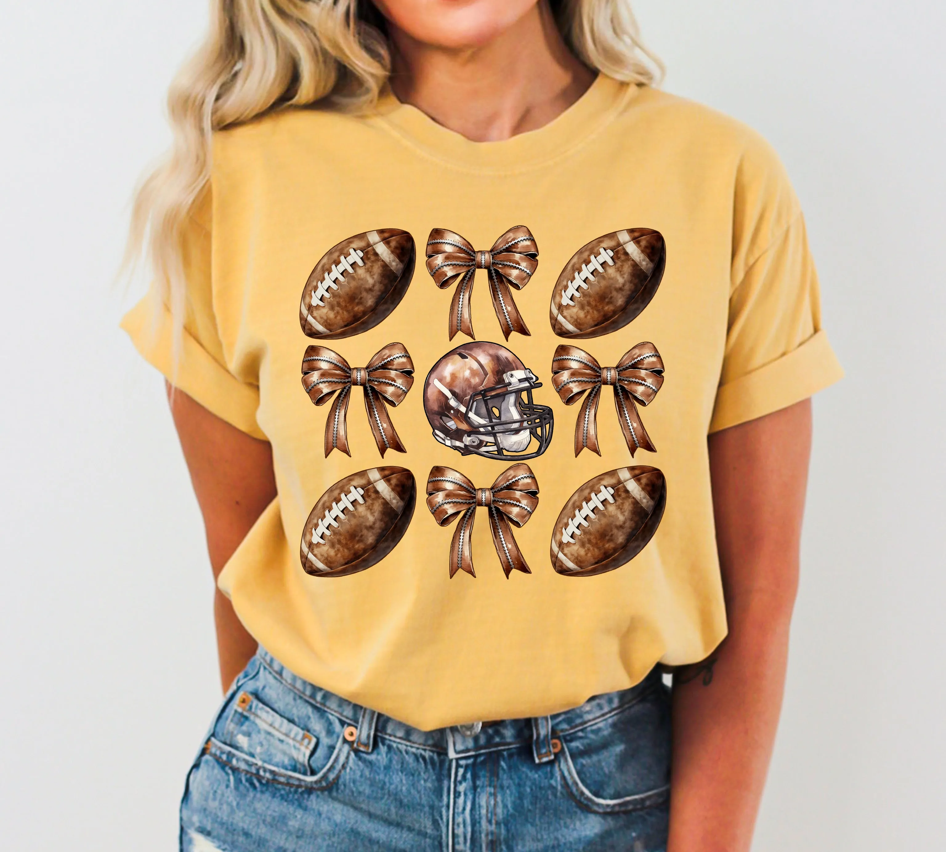 Football, Bow, Western, Witch, Aesthetic, Meme, Halloween, Costume, Tshirt Comfort Colors T-Shirt sold by Refinery Number One