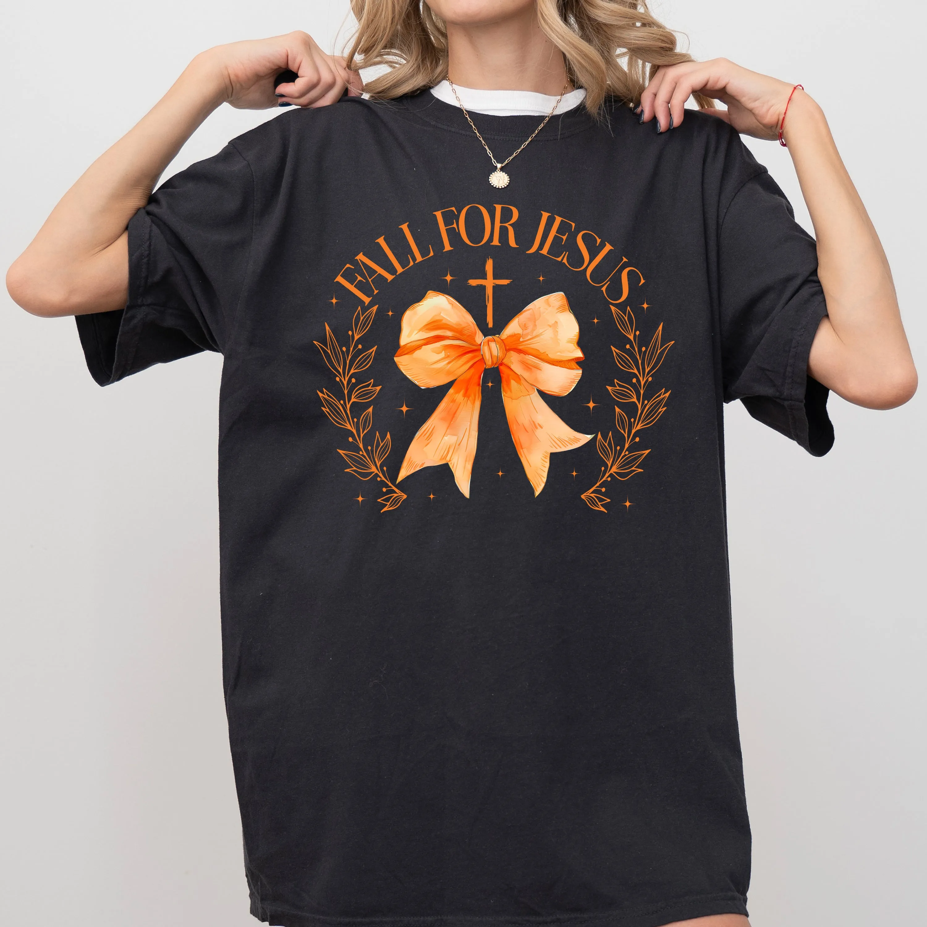 Fall For Jesus, Bow, Christian, Western, Witch, Aesthetic, Meme, Halloween, Costume, Tshirt Comfort Colors T-Shirt sold by Refinery Number One product image thumbnail 2