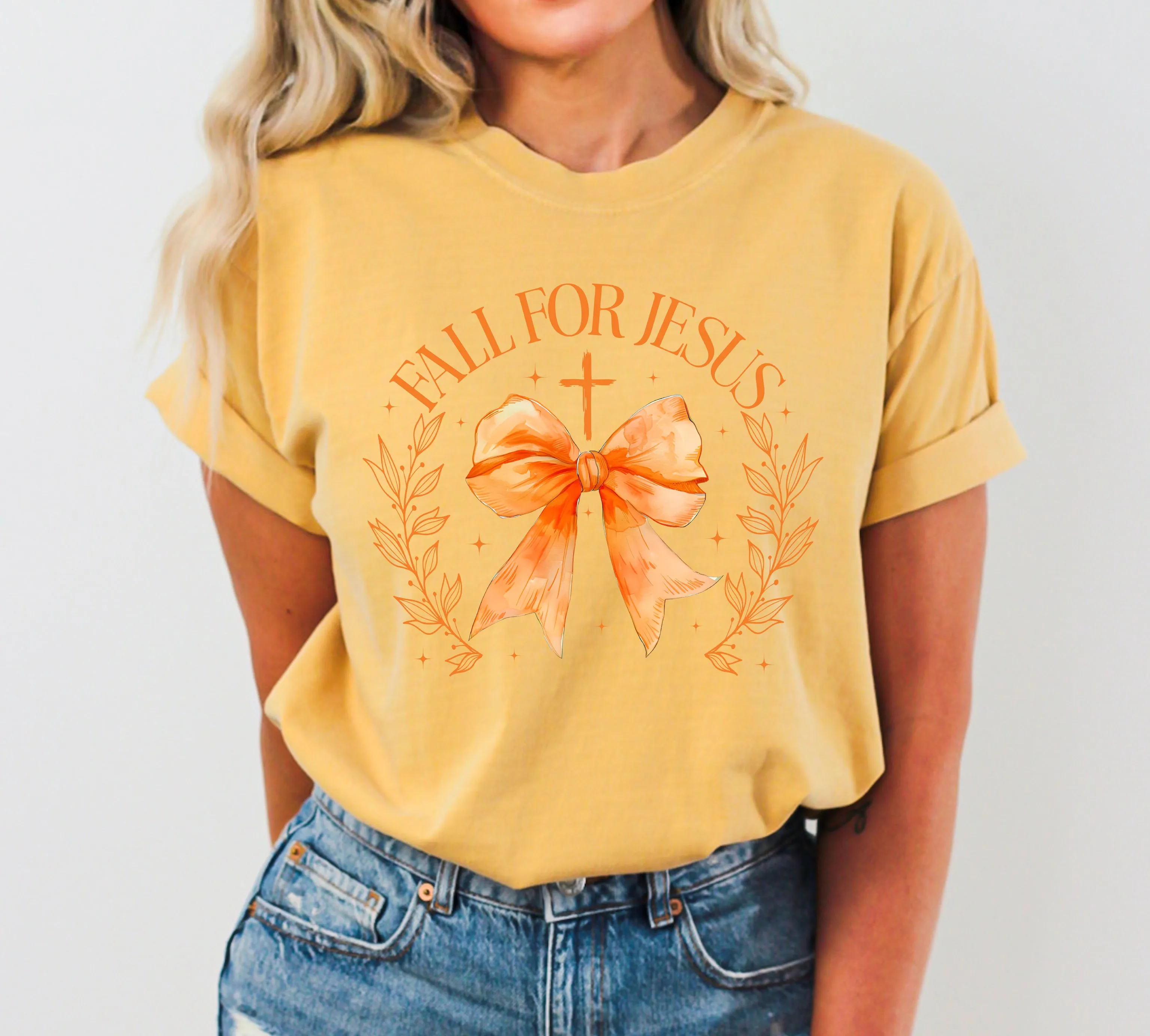 Fall For Jesus, Bow, Christian, Western, Witch, Aesthetic, Meme, Halloween, Costume, Tshirt Comfort Colors T-Shirt sold by Refinery Number One product image thumbnail 4