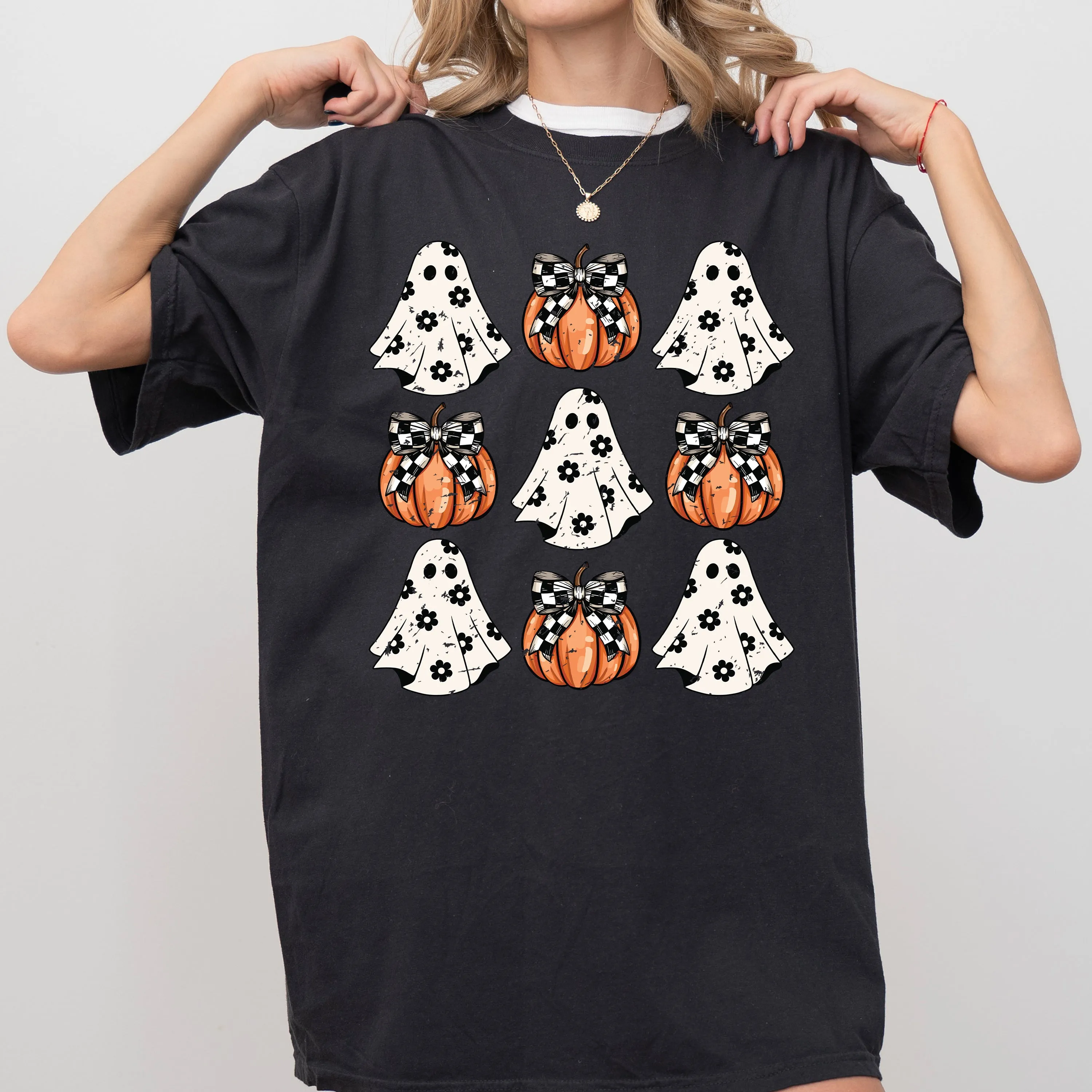 Mini Ghosts and Pumpkins, Western, Witch, Aesthetic, Meme, Halloween, Costume, Tshirt Comfort Colors T-Shirt sold by Refinery Number One product image thumbnail 5