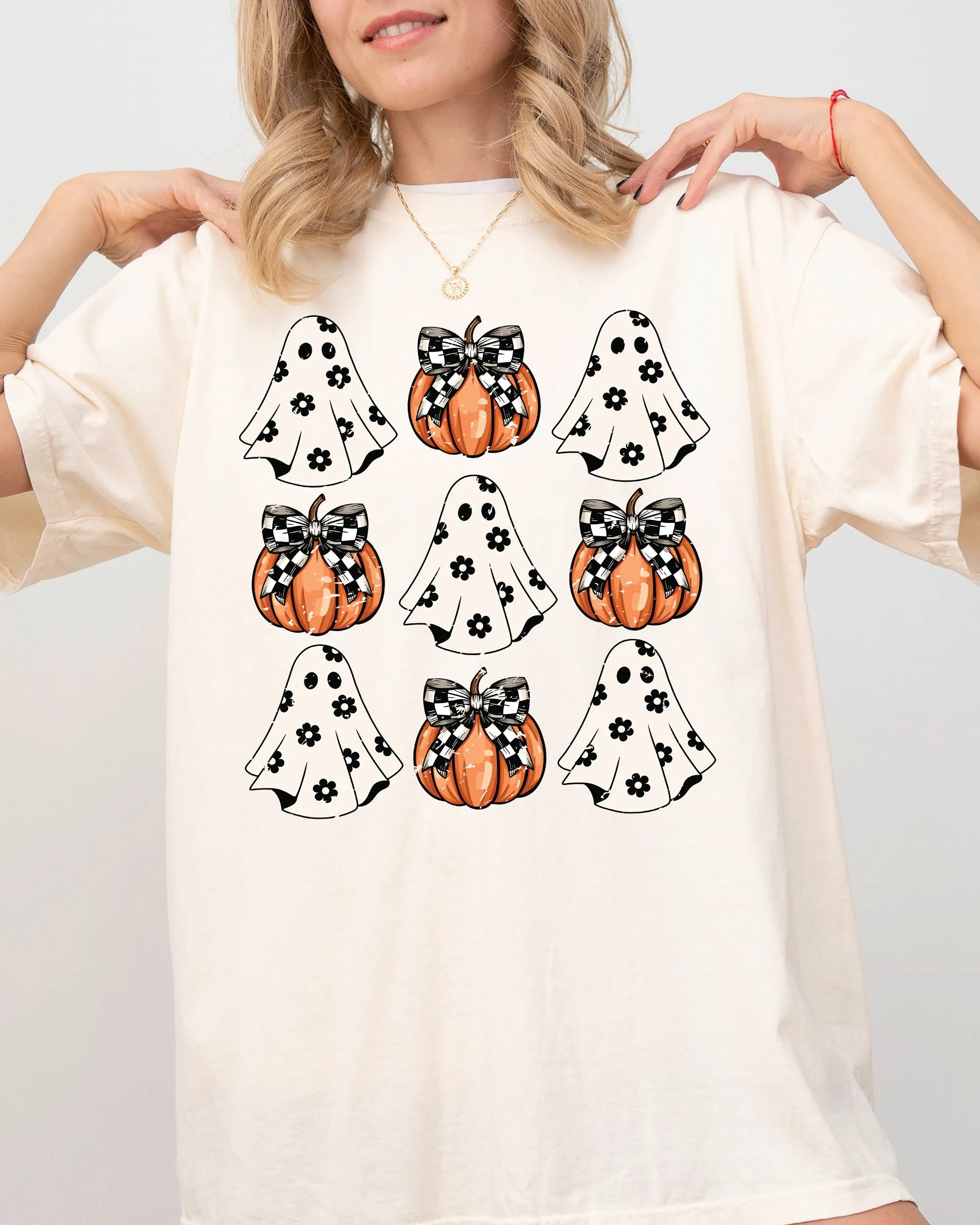 Mini Ghosts and Pumpkins, Western, Witch, Aesthetic, Meme, Halloween, Costume, Tshirt Comfort Colors T-Shirt sold by Refinery Number One product image thumbnail 2