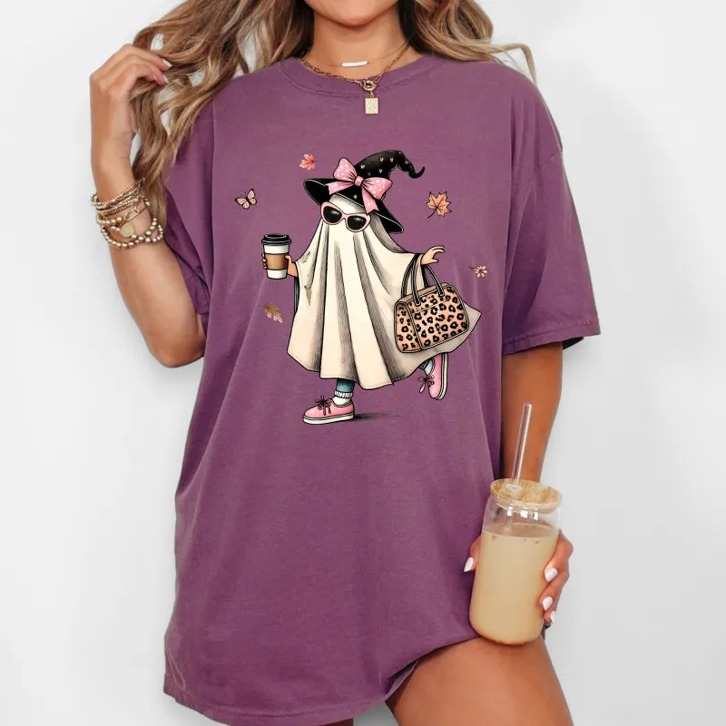 Fancy Ghost, Coffee, Western, Witch, Aesthetic, Meme, Halloween, Costume, Tshirt Comfort Colors T-Shirt sold by Refinery Number One