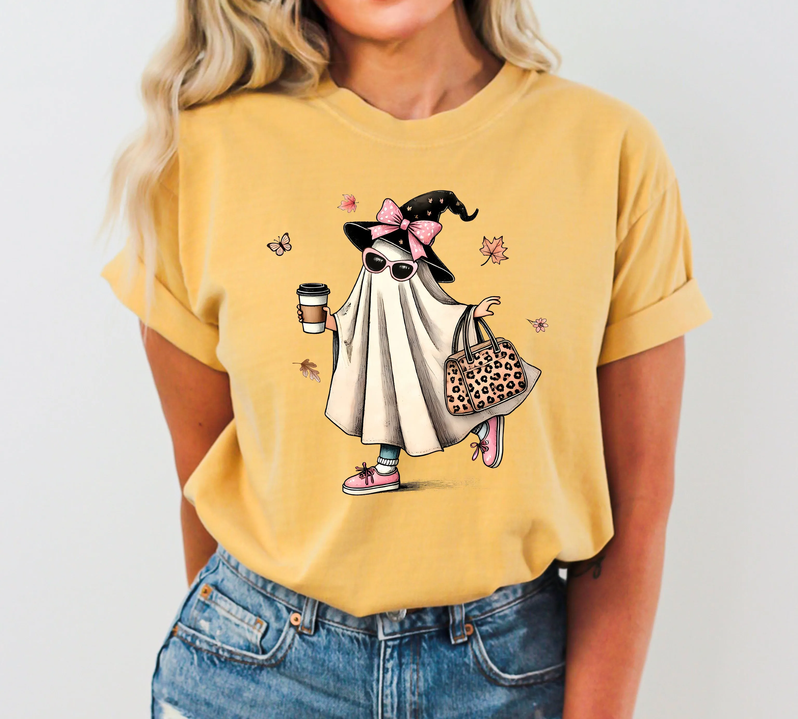 Fancy Ghost, Coffee, Western, Witch, Aesthetic, Meme, Halloween, Costume, Tshirt Comfort Colors T-Shirt sold by Refinery Number One product image thumbnail 4