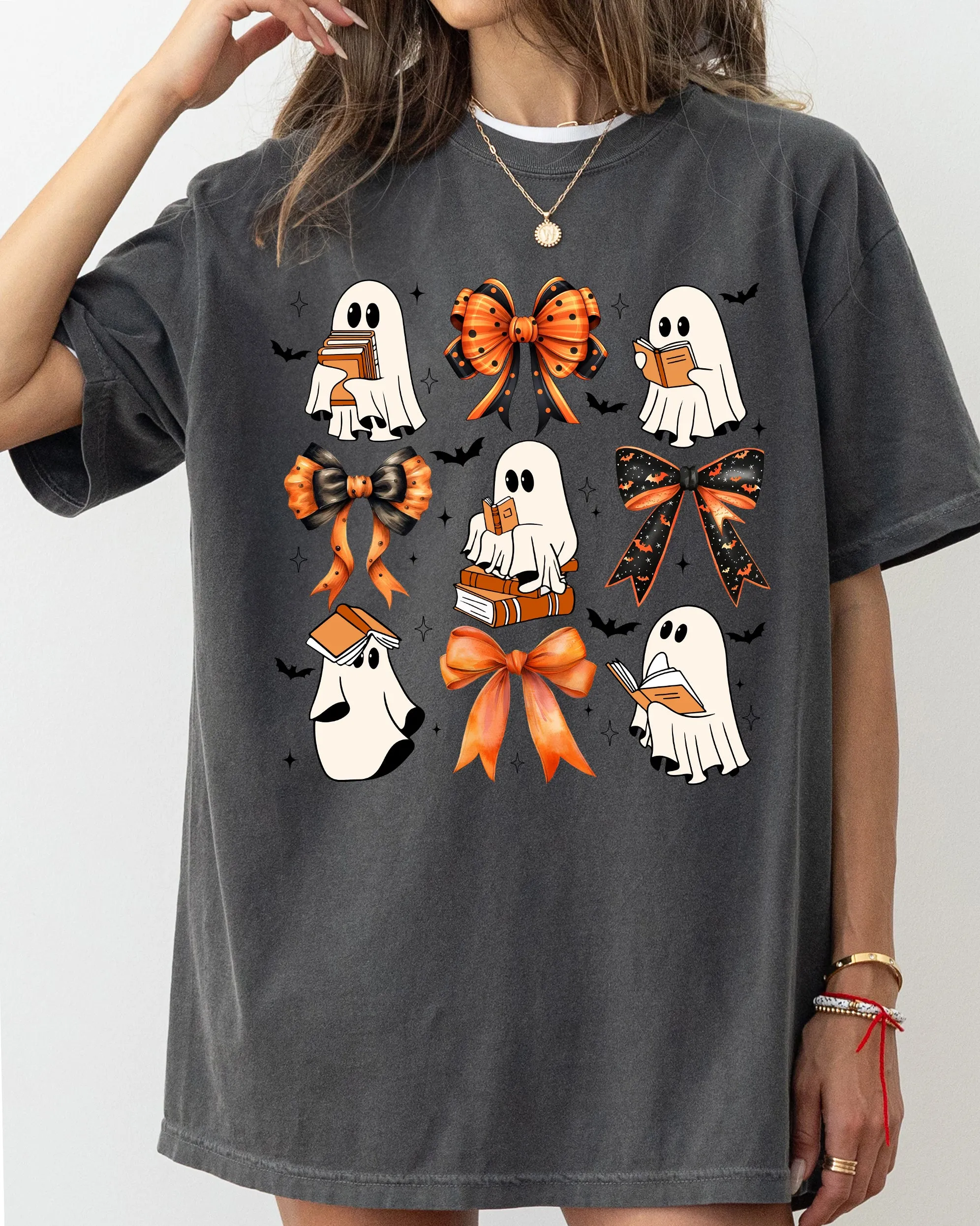 Cute Ghosts, Book Lover, Western, Witch, Aesthetic, Meme, Halloween, Costume, Tshirt Comfort Colors T-Shirt sold by Refinery Number One product image thumbnail 2