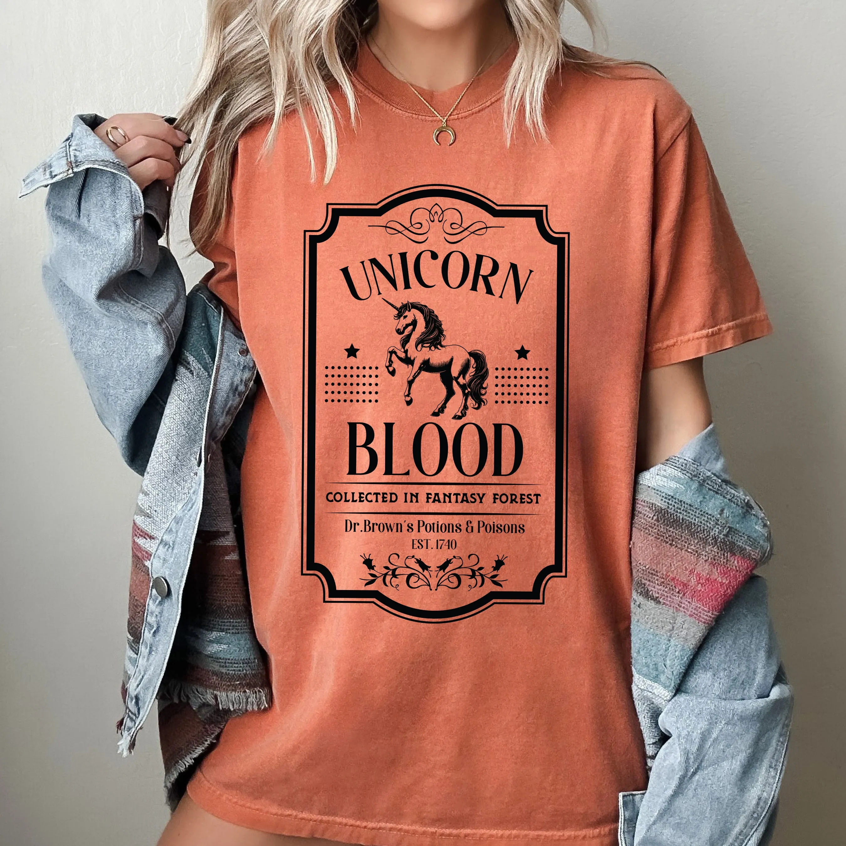 Unicorn Blood, Vintage, Western, Witch, Aesthetic, Meme, Halloween, Costume, Tshirt Comfort Colors T-Shirt sold by Refinery Number One product image thumbnail 2