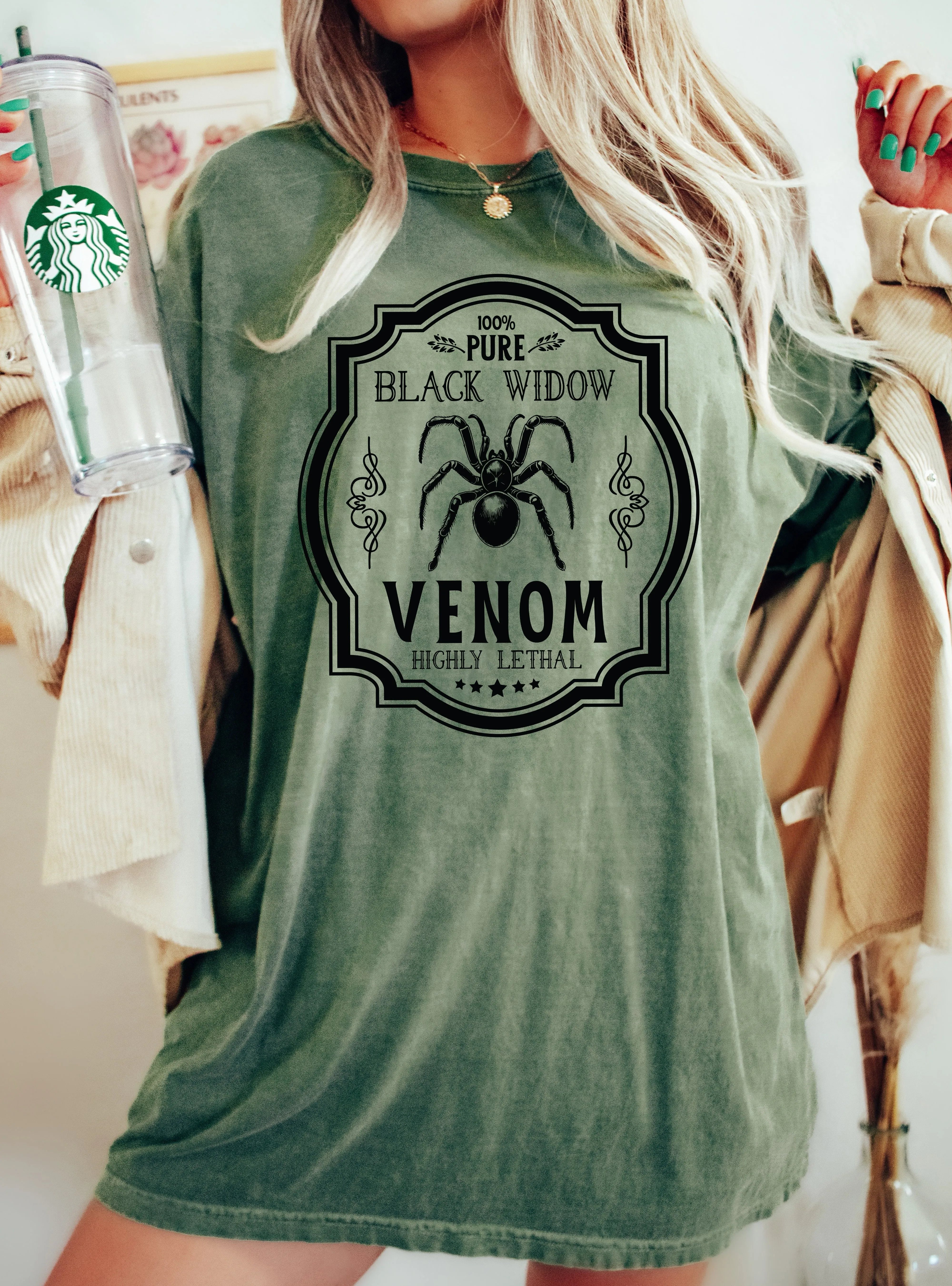 Black Widow, Vintage, Western, Witch, Aesthetic, Meme, Halloween, Costume, Tshirt Comfort Colors T-Shirt sold by Refinery Number One product image thumbnail 4