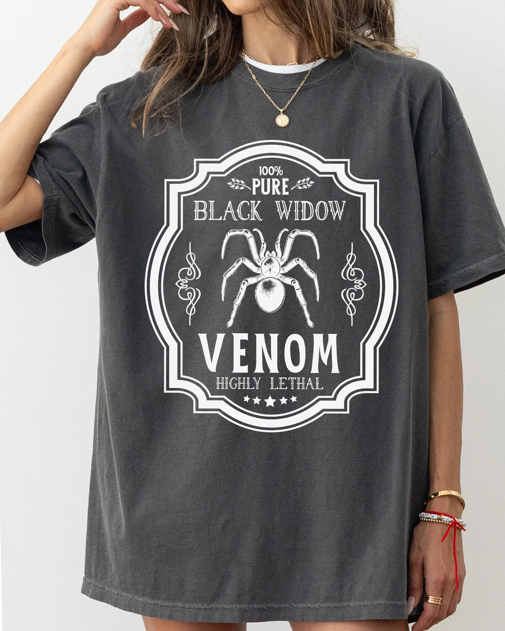 Black Widow, Vintage, Western, Witch, Aesthetic, Meme, Halloween, Costume, Tshirt Comfort Colors T-Shirt sold by Refinery Number One product image thumbnail 3