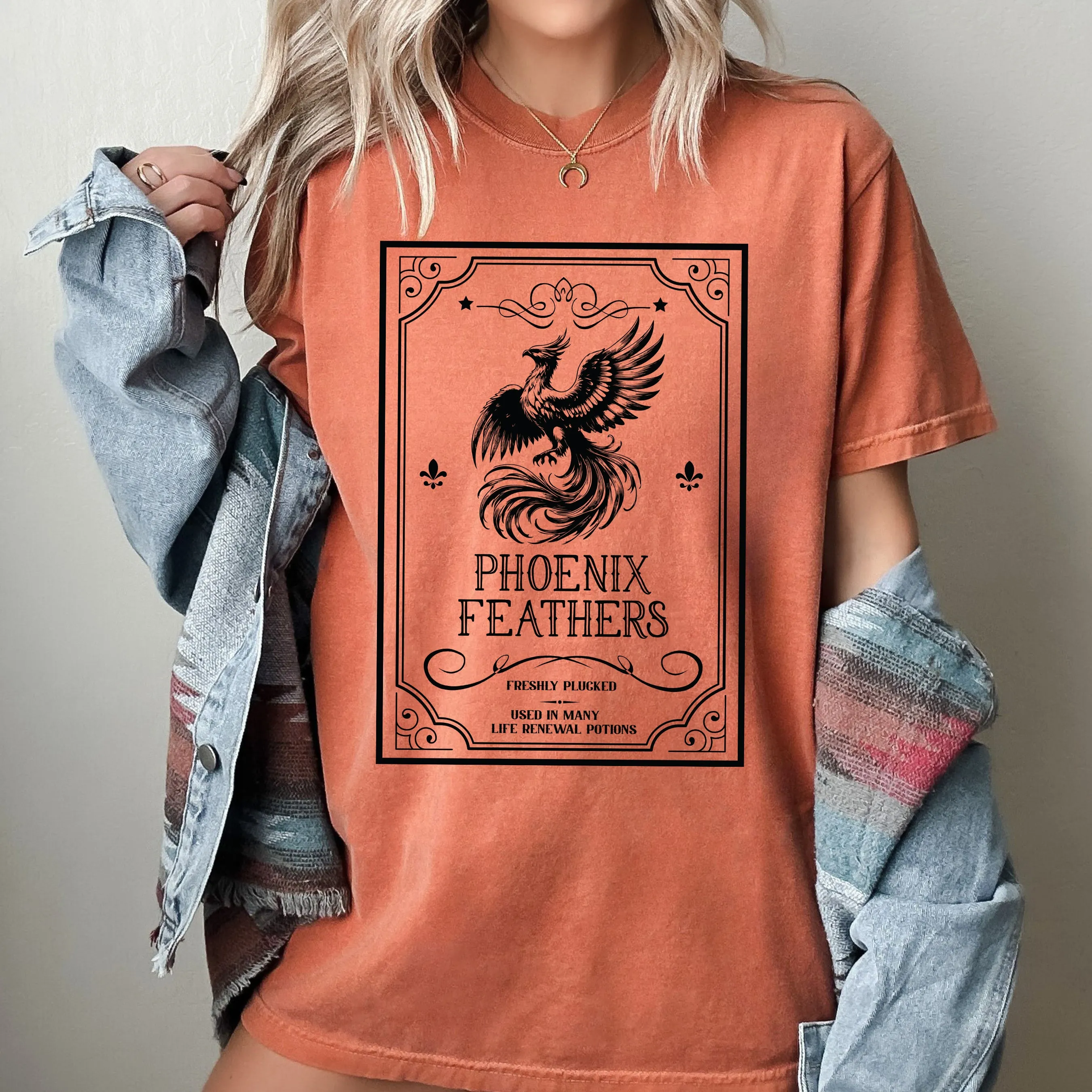Phoenix Feathers, Vintage, Western, Witch, Aesthetic, Meme, Halloween, Costume, Tshirt Comfort Colors T-Shirt sold by Refinery Number One product image thumbnail 3