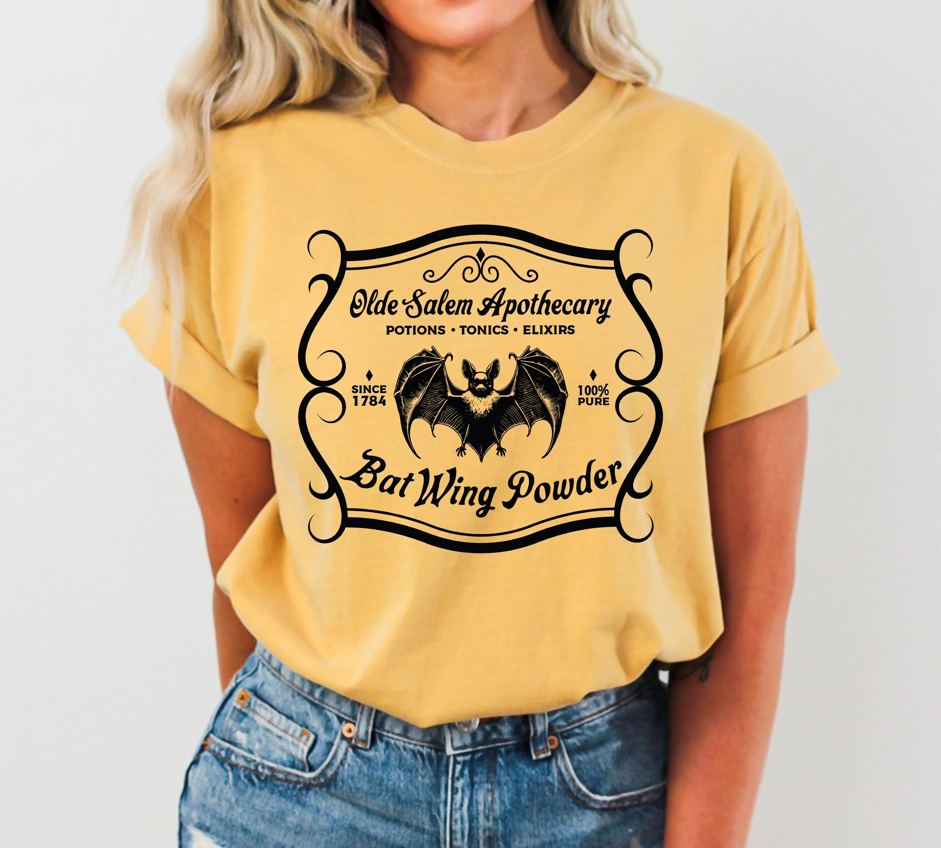 Olde Salem Apothecary, Vintage, Western, Witch, Aesthetic, Meme, Halloween, Costume, Tshirt Comfort Colors T-Shirt sold by Refinery Number One