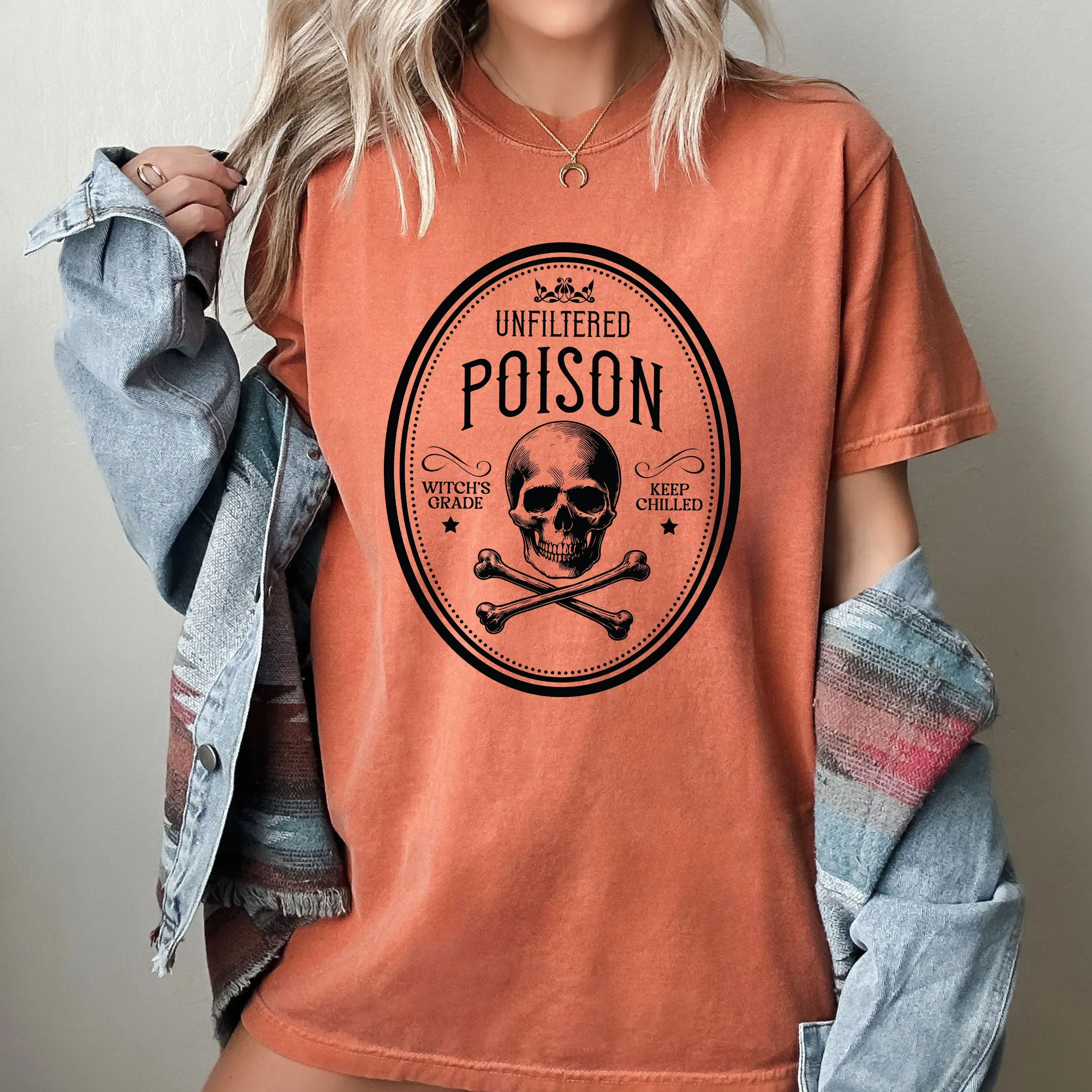 Unfiltered Poison, Vintage, Western, Witch, Aesthetic, Meme, Halloween, Costume, Tshirt Comfort Colors T-Shirt sold by Refinery Number One product image thumbnail 2