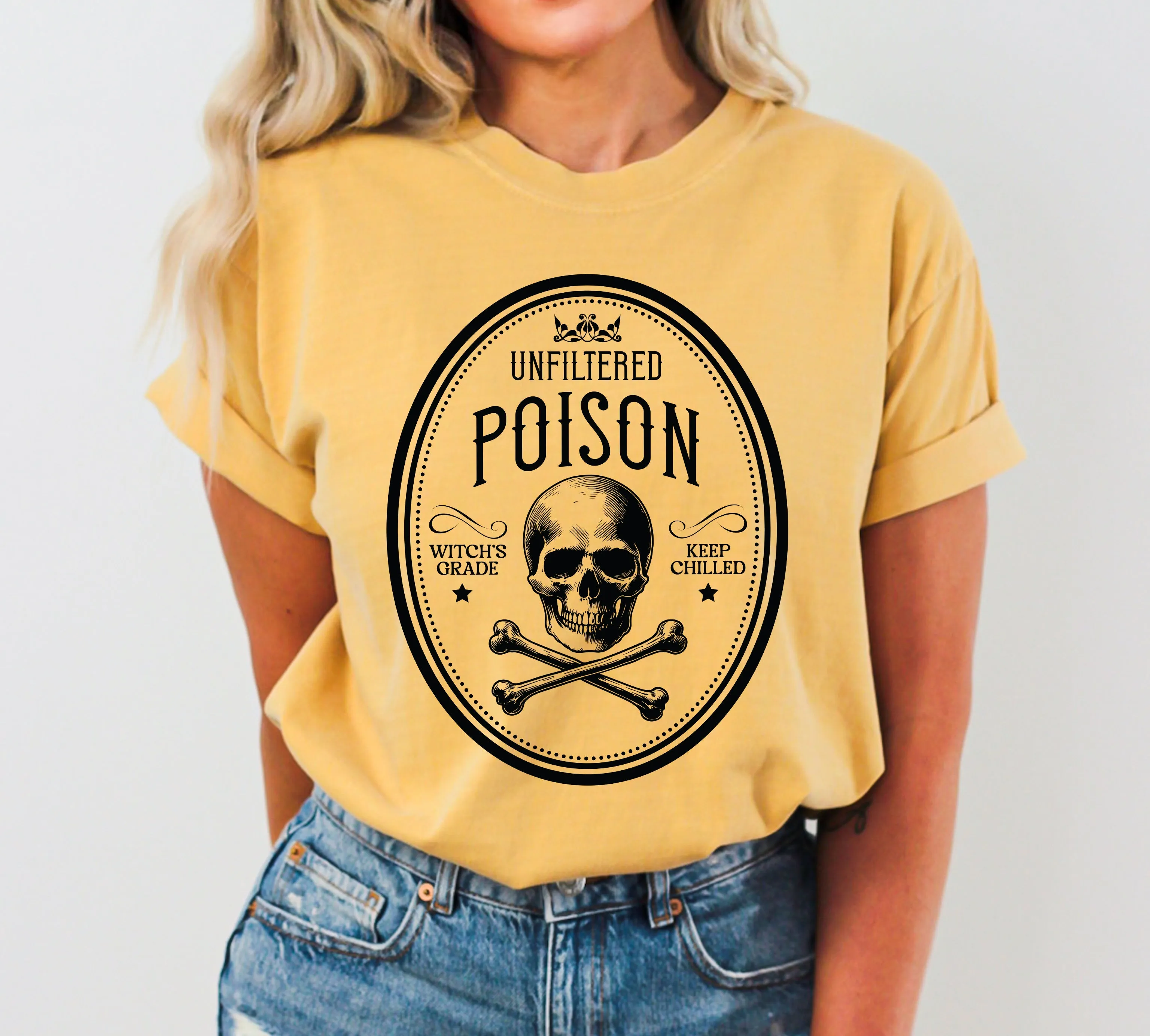 Unfiltered Poison, Vintage, Western, Witch, Aesthetic, Meme, Halloween, Costume, Tshirt Comfort Colors T-Shirt sold by Refinery Number One product image thumbnail 5