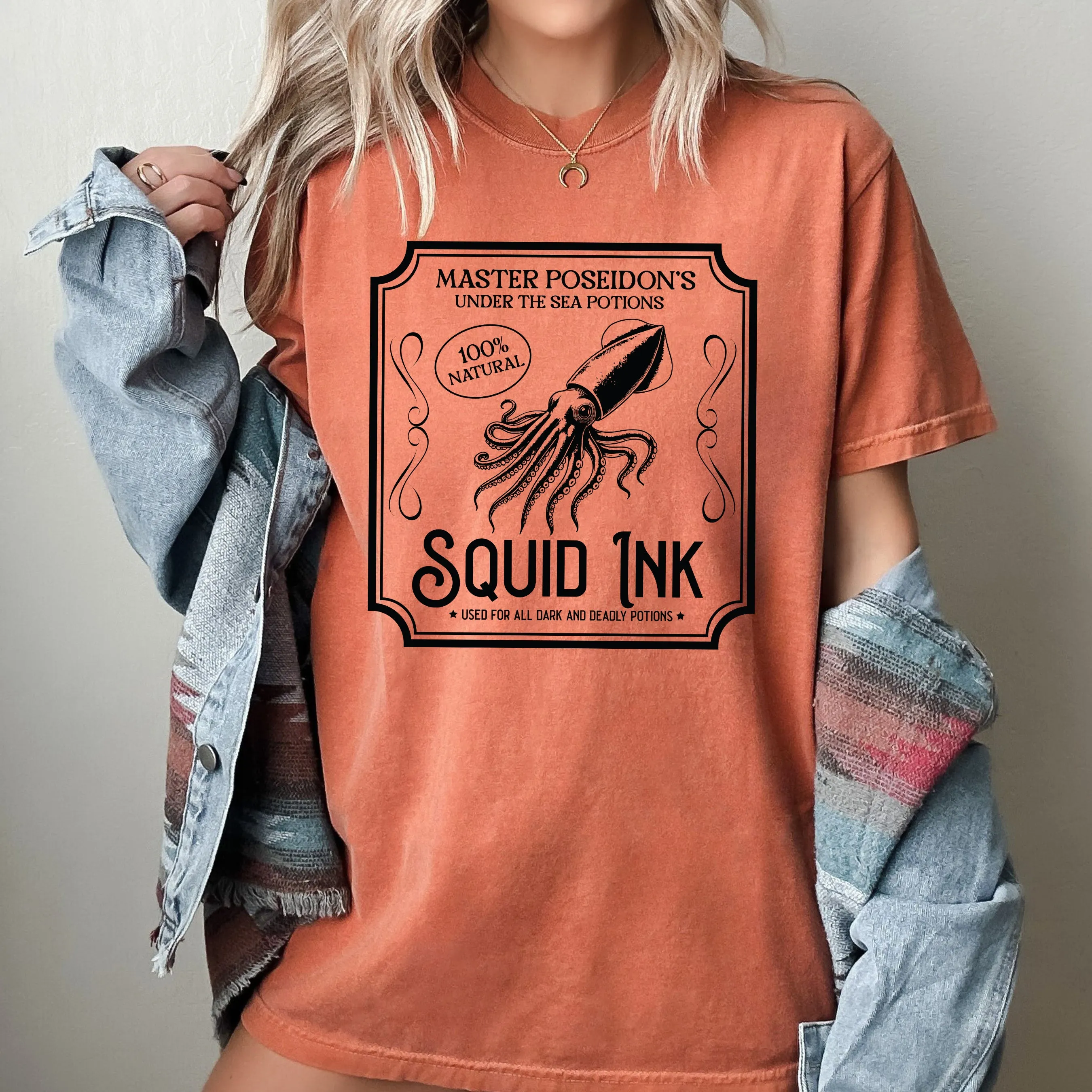Squid Ink, Vintage, Western, Witch, Aesthetic, Meme, Halloween, Costume, Tshirt Comfort Colors T-Shirt sold by Refinery Number One