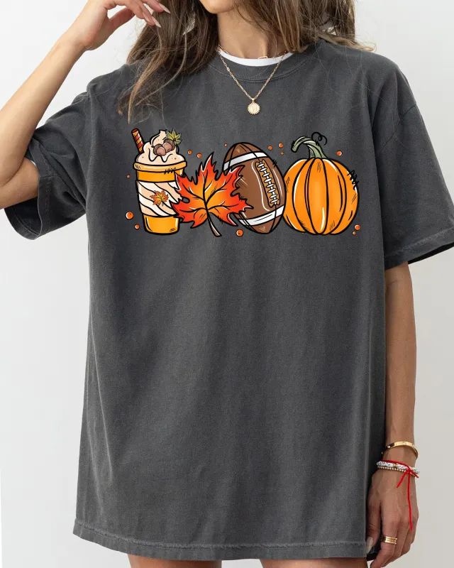 Football Icons, Fall, Pumpkin, Vintage, Western, Witch, Aesthetic, Meme, Halloween, Costume, Tshirt Comfort Colors T-Shirt sold by Refinery Number One