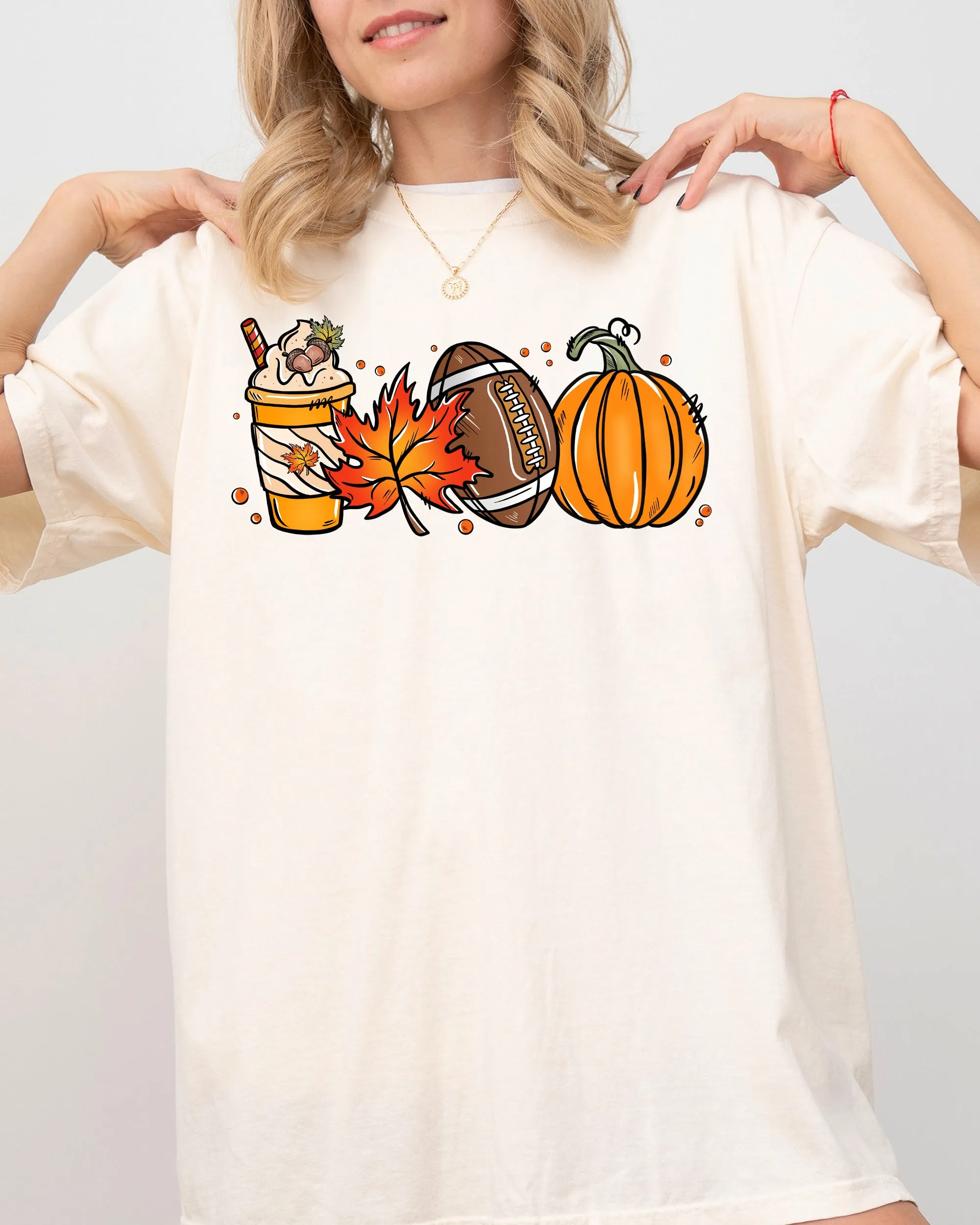 Football Icons, Fall, Pumpkin, Vintage, Western, Witch, Aesthetic, Meme, Halloween, Costume, Tshirt Comfort Colors T-Shirt sold by Refinery Number One product image thumbnail 2