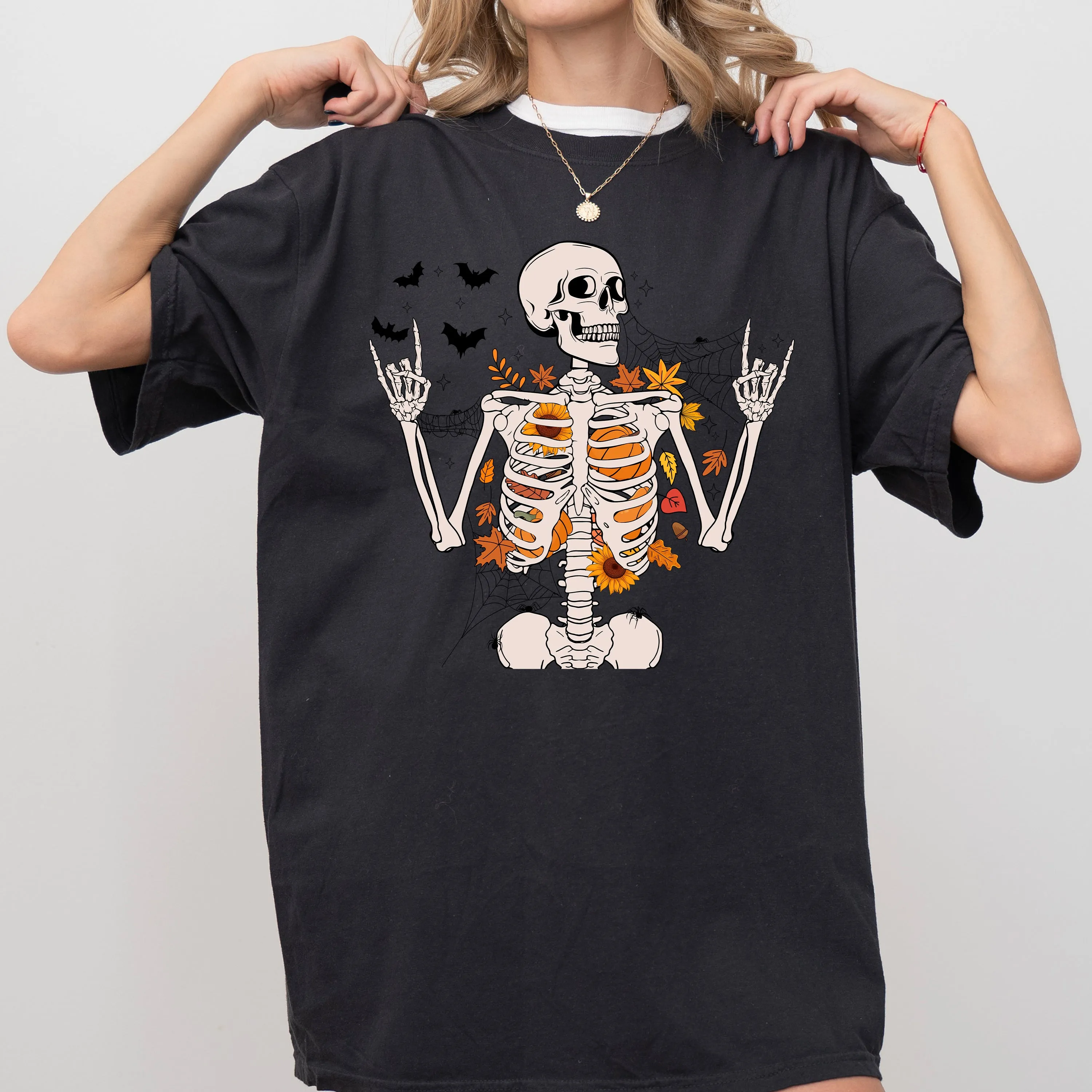 Funny Skeleton, Flowers, Rock, Western, Witch, Aesthetic, Meme, Halloween, Costume, Tshirt Comfort Colors T-Shirt sold by Refinery Number One product image thumbnail 4