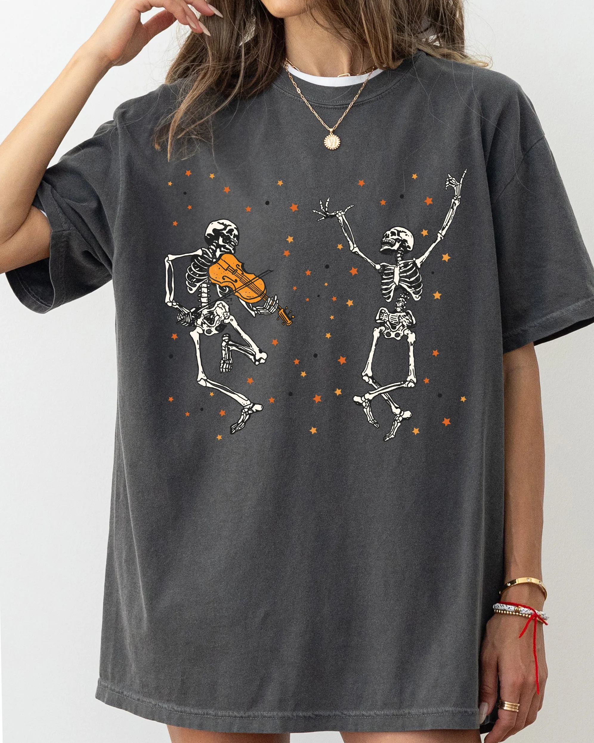 Dancing Skeletons, Stars, Vintage, Western, Witch, Aesthetic, Meme, Halloween, Costume, Tshirt Comfort Colors T-Shirt sold by Refinery Number One