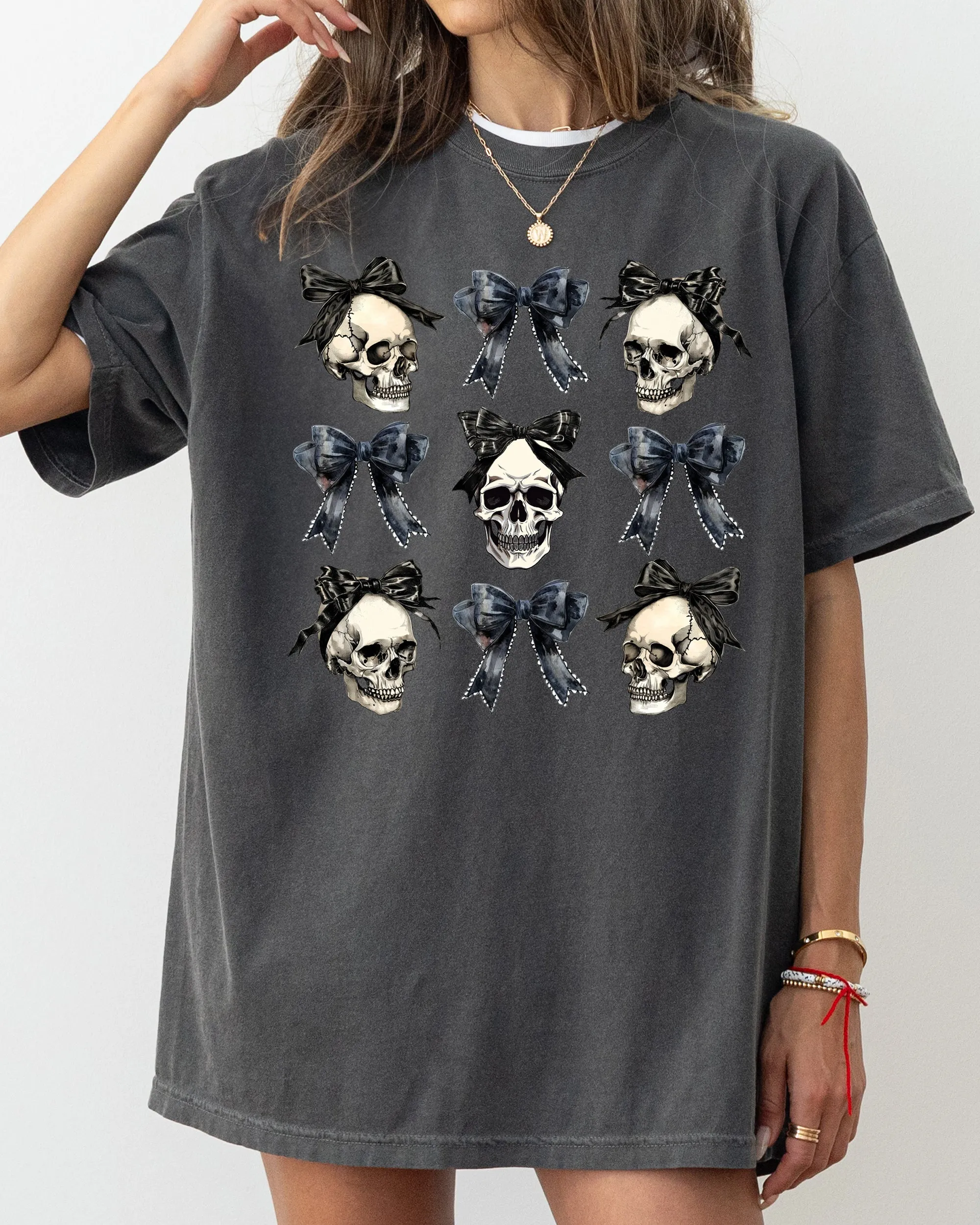 Skull, Bow, Coquette, Vintage, Western, Witch, Aesthetic, Meme, Halloween, Costume, Tshirt Comfort Colors T-Shirt sold by Refinery Number One product image thumbnail 2