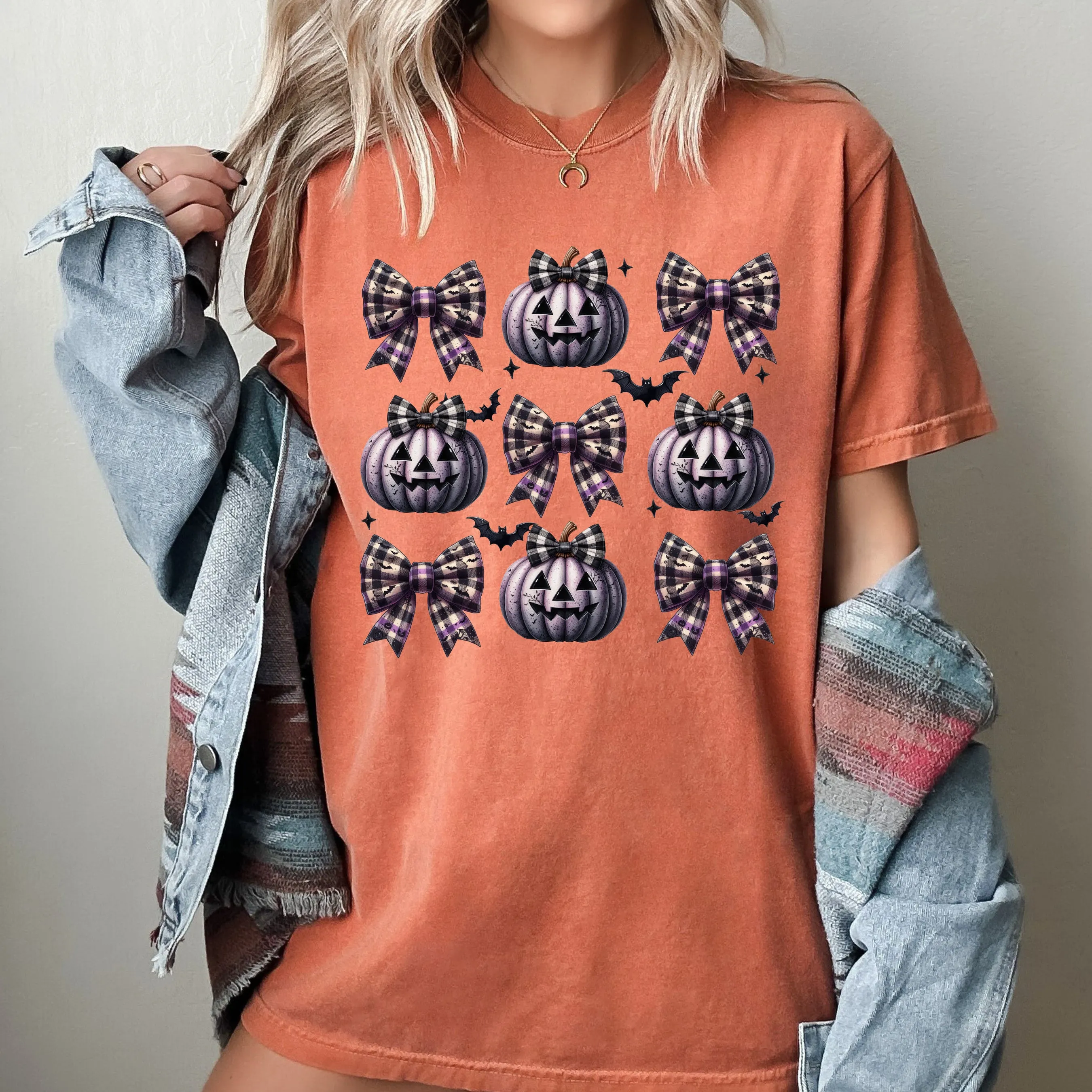 Bow, Pumpkin, Coquette, Vintage, Western, Witch, Aesthetic, Meme, Halloween, Costume, Tshirt Comfort Colors T-Shirt sold by Refinery Number One product image thumbnail 3