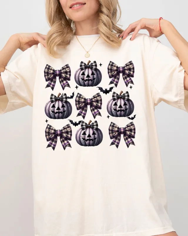 Bow, Pumpkin, Coquette, Vintage, Western, Witch, Aesthetic, Meme, Halloween, Costume, Tshirt Comfort Colors T-Shirt sold by Refinery Number One