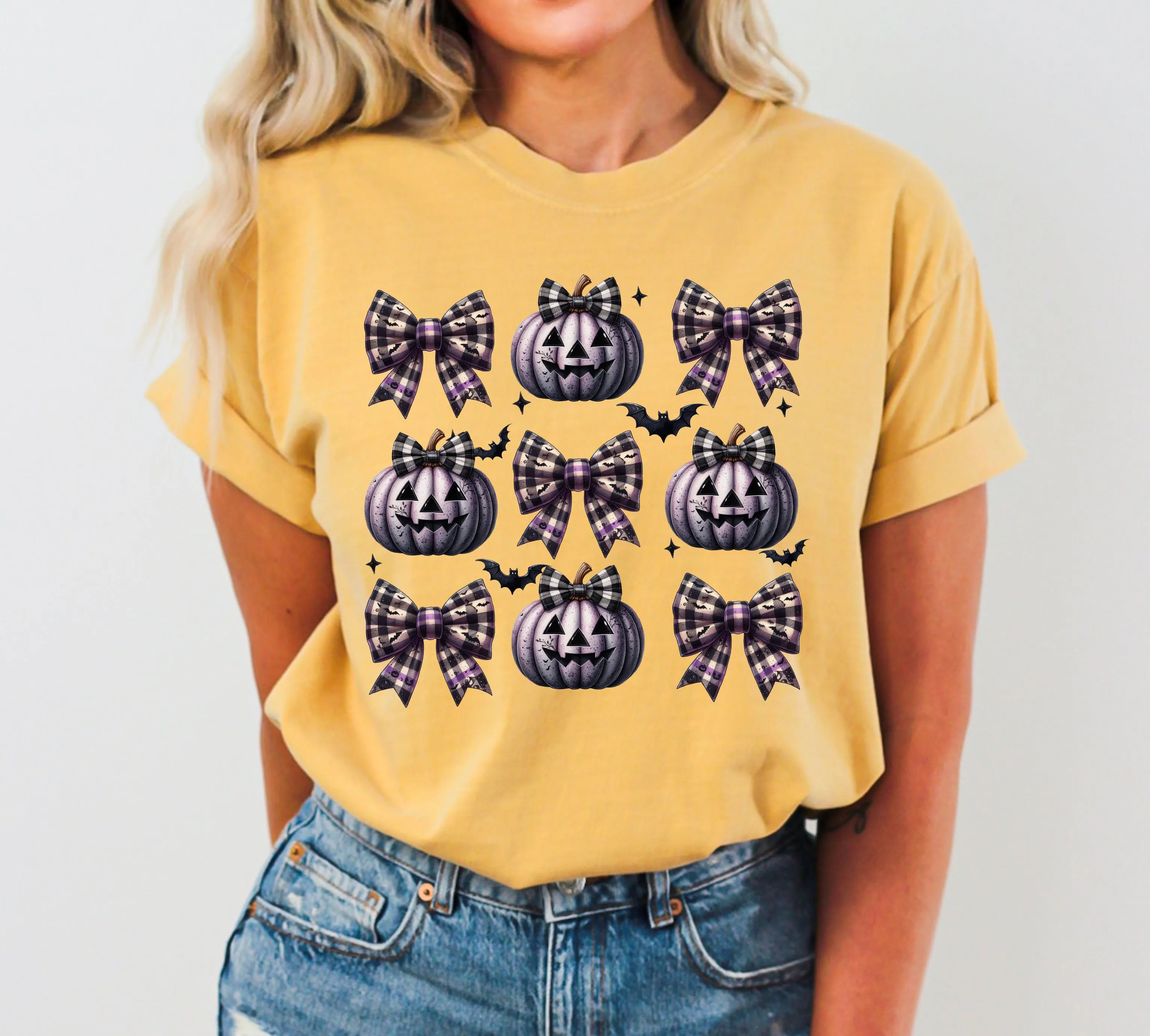 Bow, Pumpkin, Coquette, Vintage, Western, Witch, Aesthetic, Meme, Halloween, Costume, Tshirt Comfort Colors T-Shirt sold by Refinery Number One product image thumbnail 2
