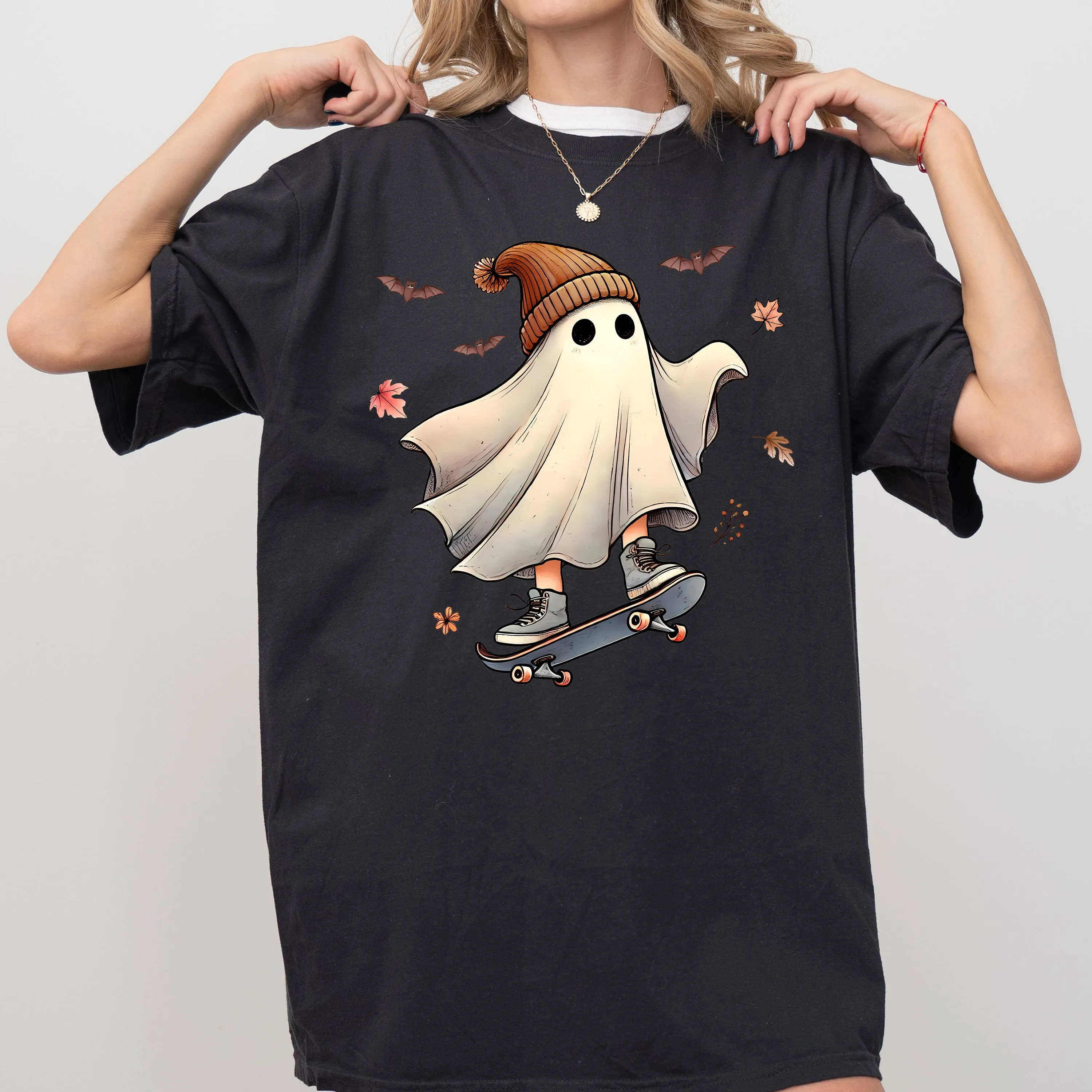 Skater Ghost, Pumpkin, Skeleton, Vintage, Western, Witch, Aesthetic, Meme, Halloween, Costume, Tshirt Comfort Colors T-Shirt sold by Refinery Number One product image thumbnail 3