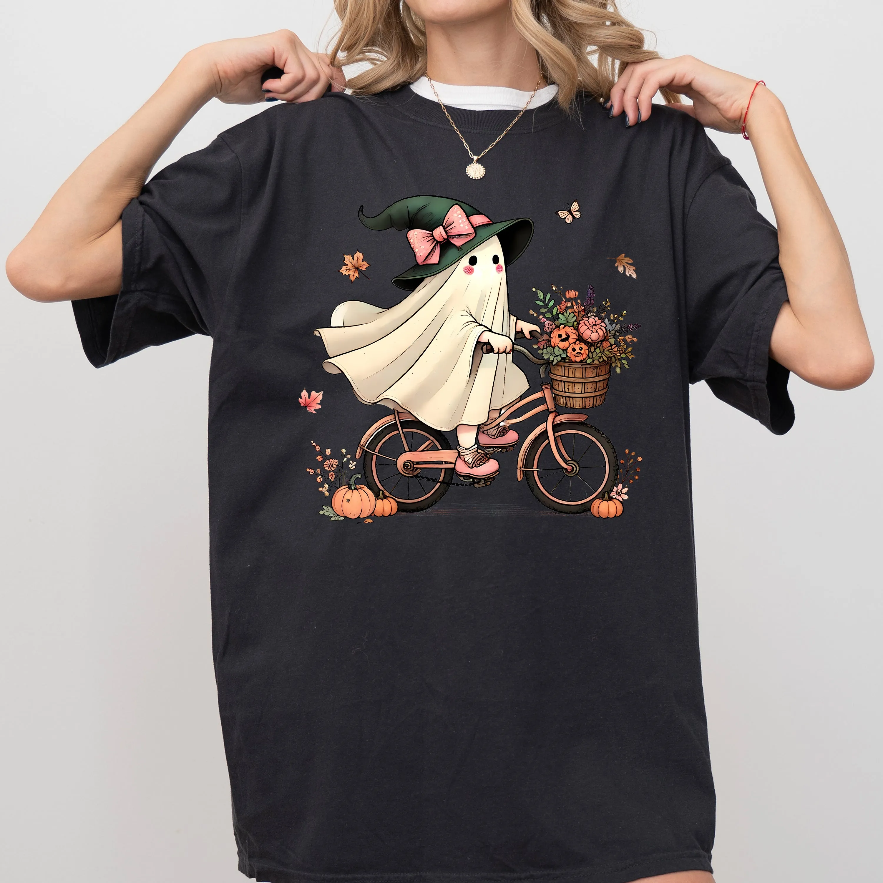 Ghost, Bicycle, Skeleton, Vintage, Western, Witch, Aesthetic, Meme, Halloween, Costume, Tshirt Comfort Colors T-Shirt sold by Refinery Number One product image thumbnail 4
