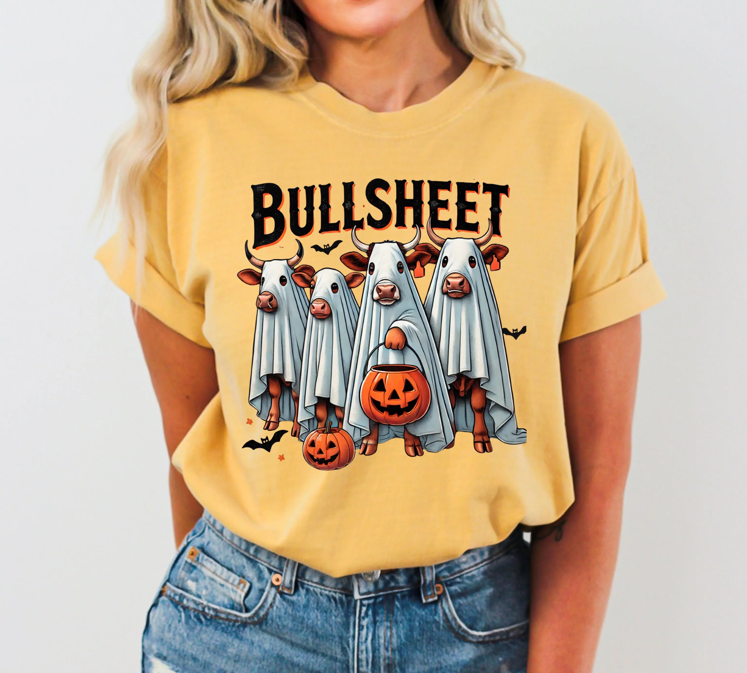 Bull Sheet, Cow, Farm, Vintage, Western, Witch, Aesthetic, Meme, Halloween, Costume, Tshirt Comfort Colors T-Shirt sold by Refinery Number One product image thumbnail 2