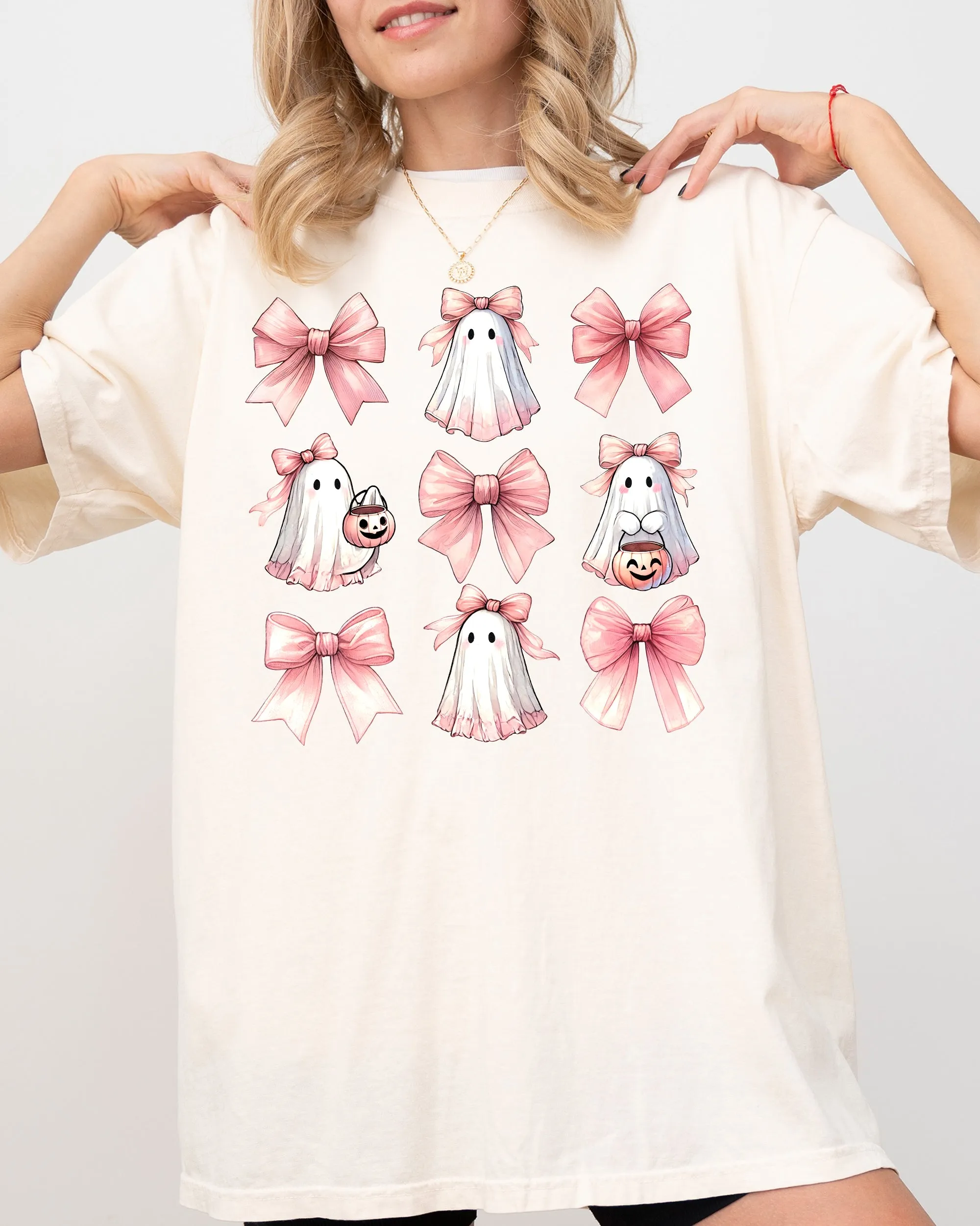 Pink Bow, Ghost, Coquette, Vintage, Western, Witch, Aesthetic, Meme, Halloween, Costume, Tshirt Comfort Colors T-Shirt sold by Refinery Number One product image thumbnail 4