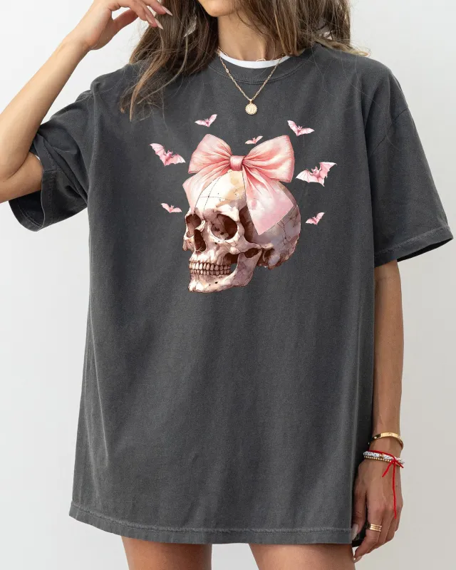 Bow, Skull, Coquette, Vintage, Western, Witch, Aesthetic, Meme, Halloween, Costume, Tshirt Comfort Colors T-Shirt sold by Refinery Number One