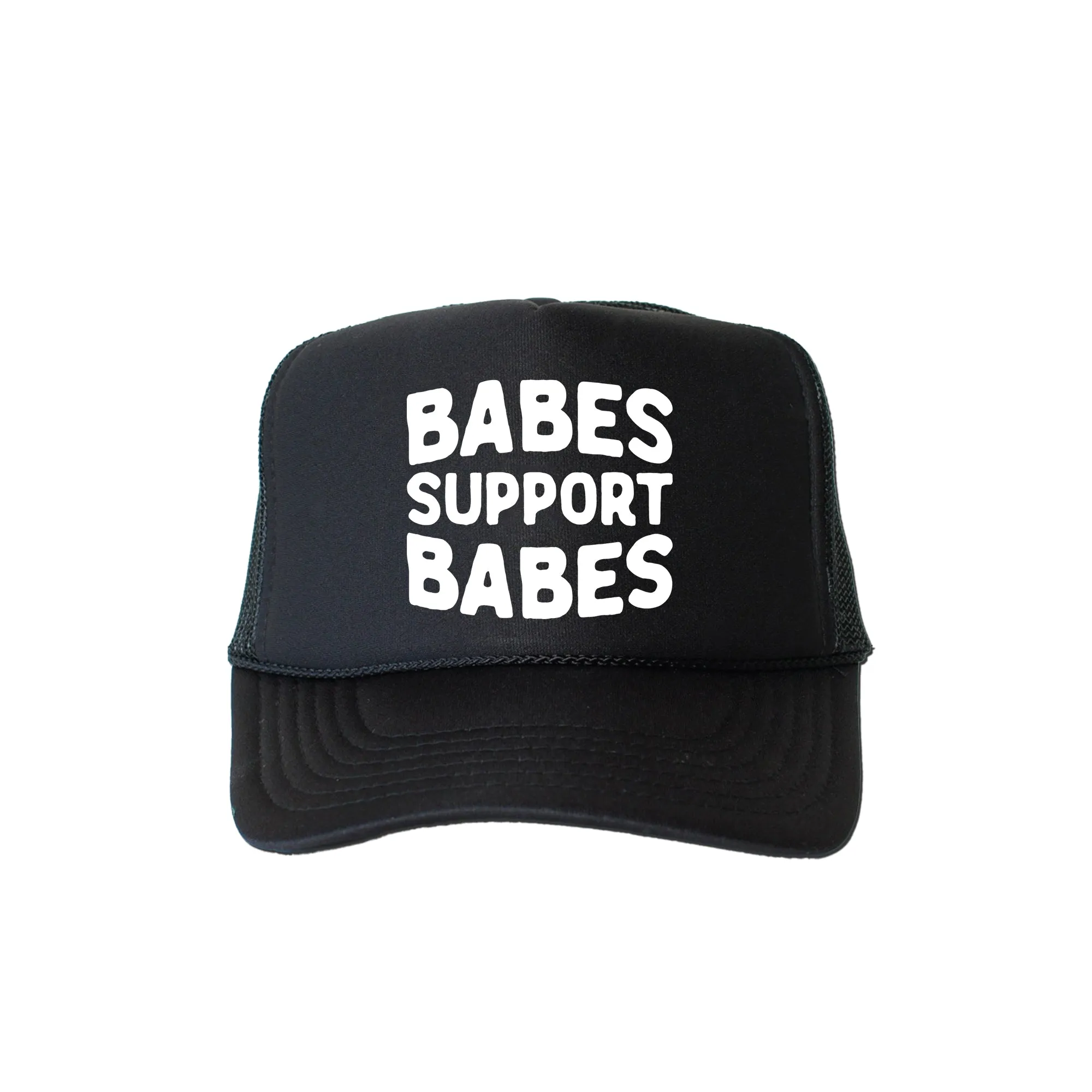 Babes Support Babes, Sassy, Funny, Black Snapback Trucker Hat sold by Refinery Number One product image thumbnail 4