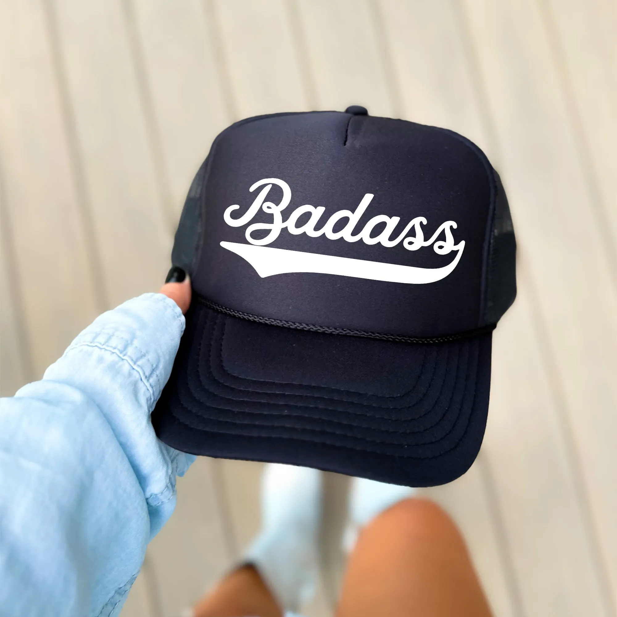 Badass, Sassy, Funny, Black Snapback Trucker Hat sold by Refinery Number One product image thumbnail 2