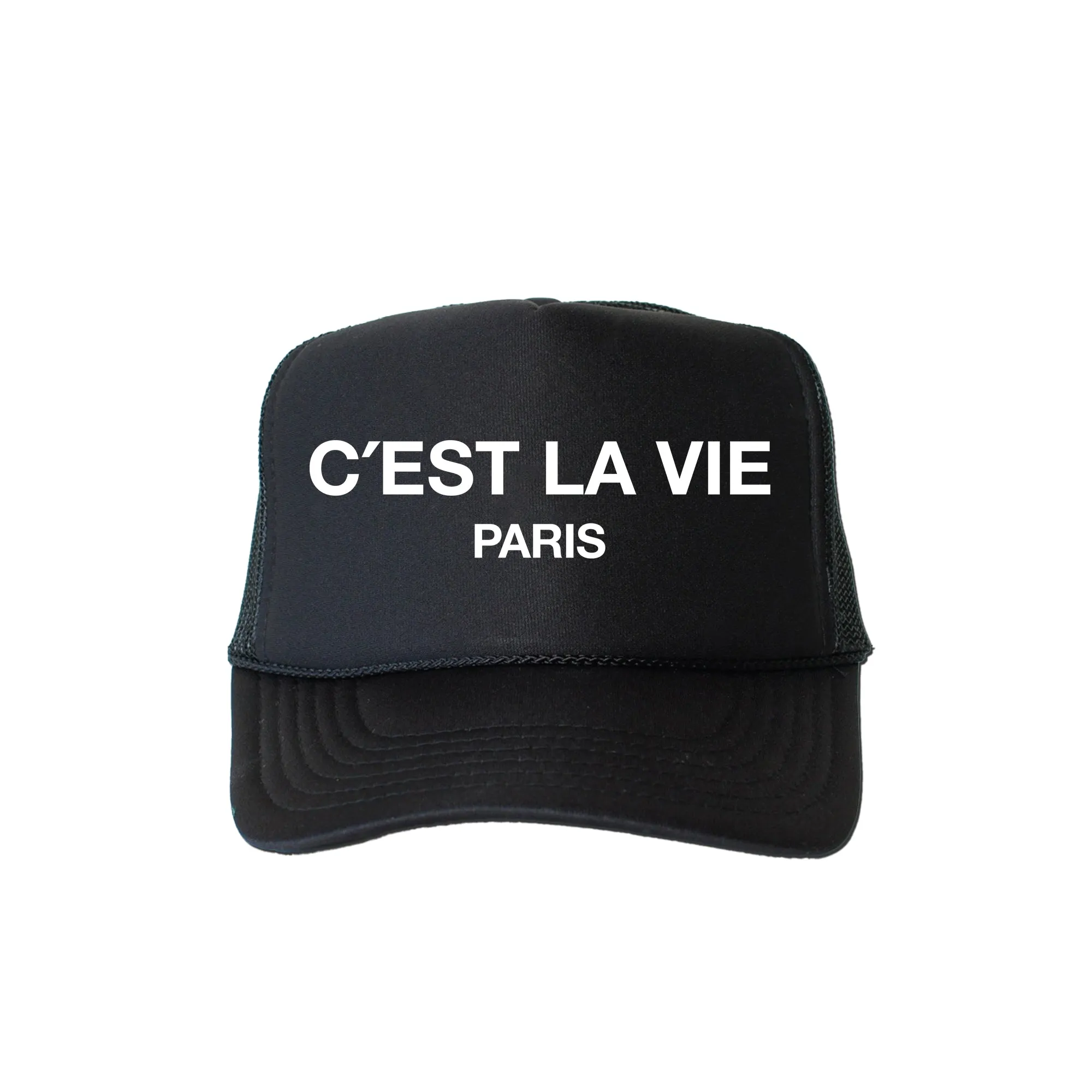 C'est La Vie, Paris, Sassy, Funny, Black Snapback Trucker Hat sold by Refinery Number One product image thumbnail 4