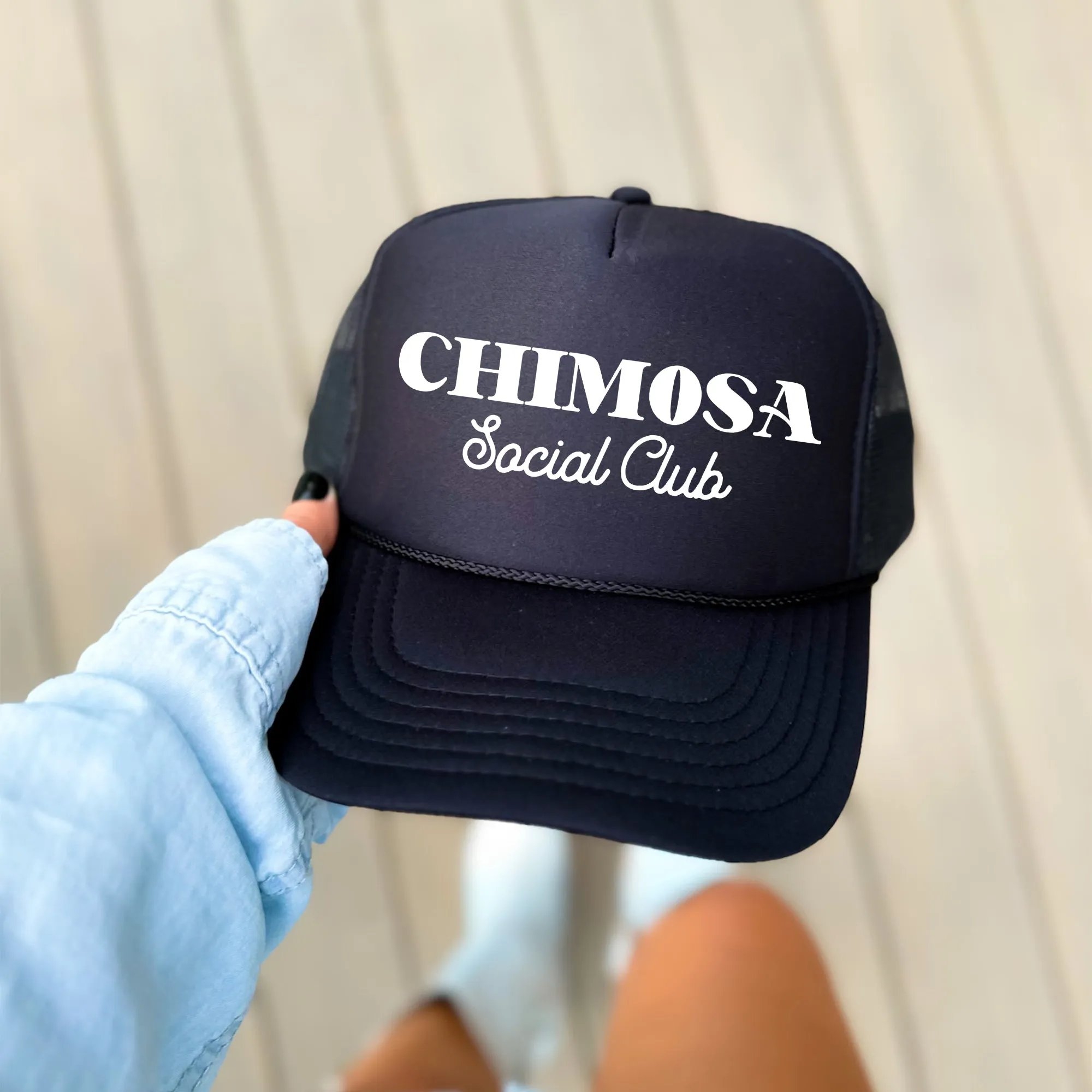 Chimosa Social Club, Sassy, Funny, Black Snapback Trucker Hat sold by Refinery Number One product image thumbnail 2