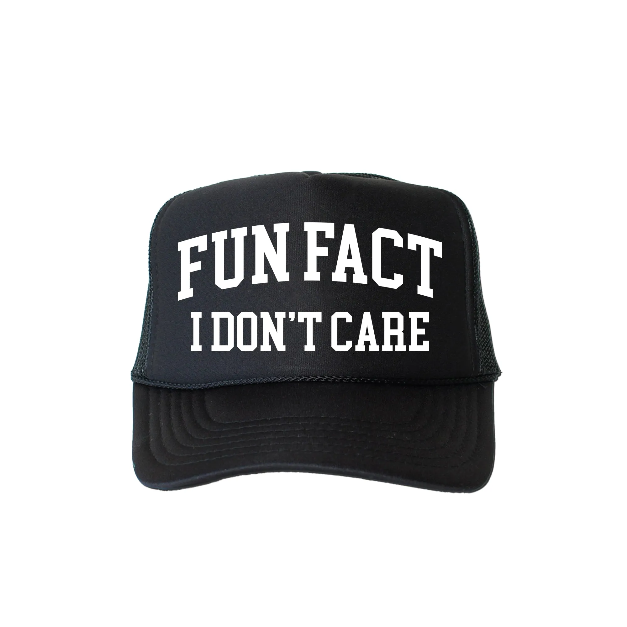 Fun Fact, I Don't Care, Sassy, Funny, Black Snapback Trucker Hat sold by Refinery Number One product image thumbnail 4