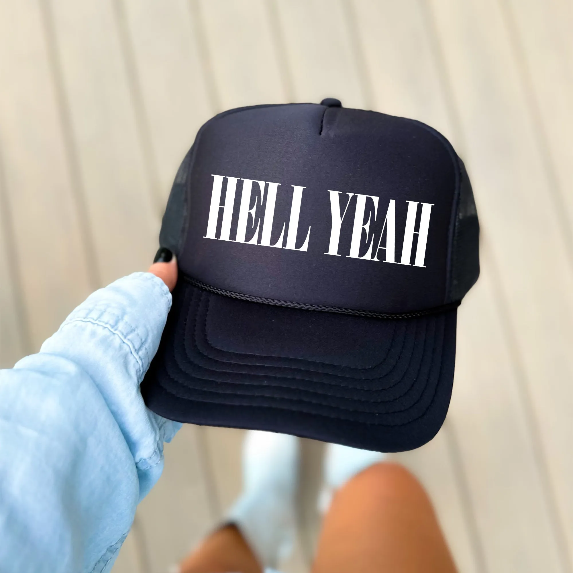 Hell Yeah, Sassy, Funny, Black Snapback Trucker Hat sold by Refinery Number One product image thumbnail 2