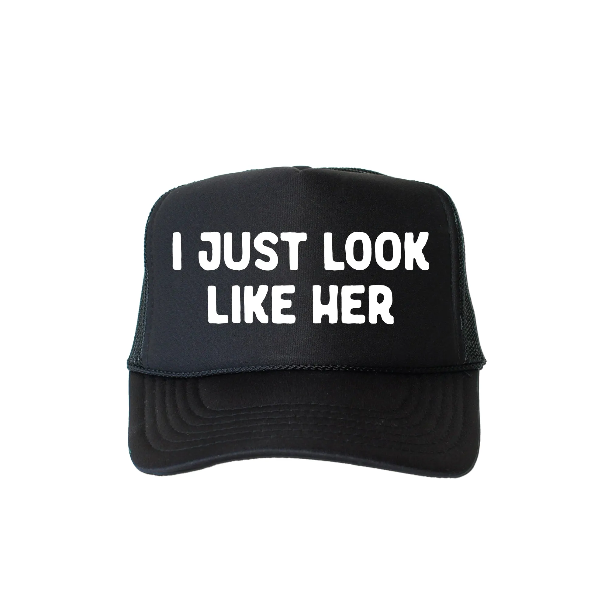 I Just Look Like Her, Sassy, Funny, Black Snapback Trucker Hat sold by Refinery Number One product image thumbnail 4