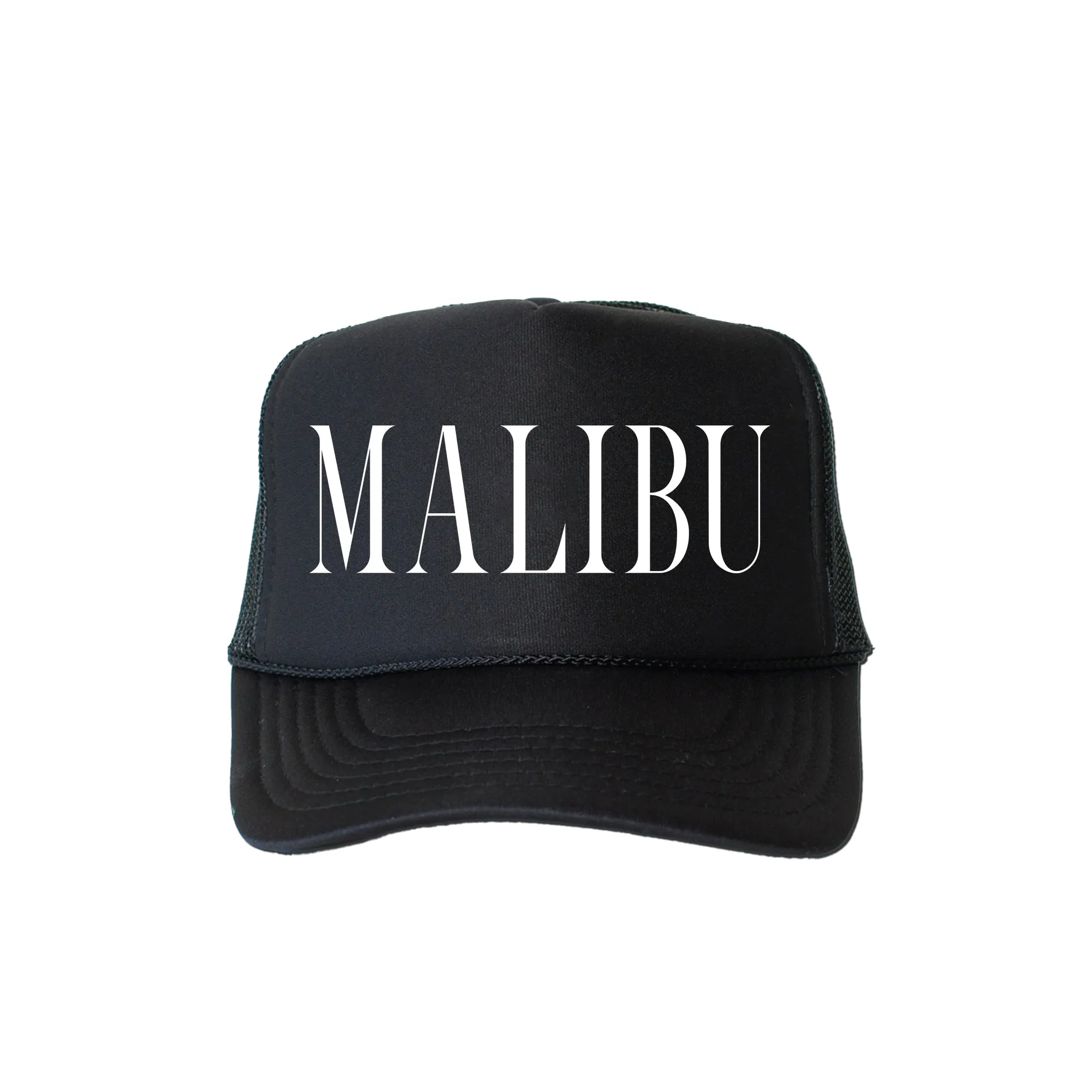 Malibu, Sassy, Funny, Black Snapback Trucker Hat sold by Refinery Number One product image thumbnail 4