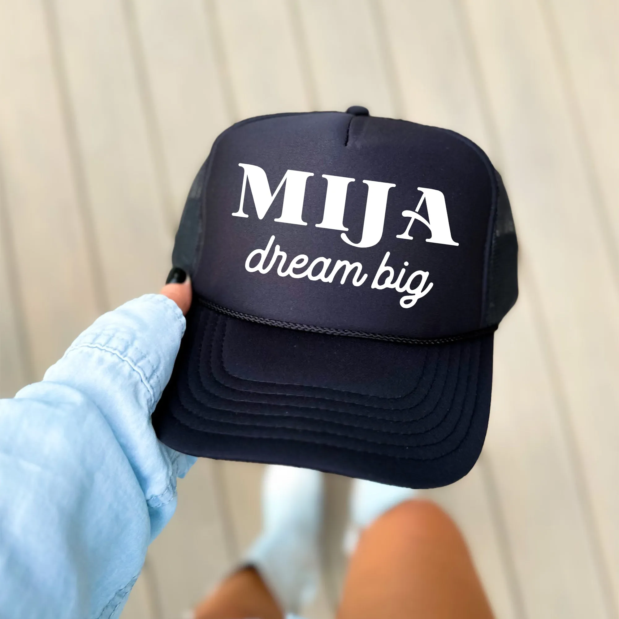 Mija Dream Big, Sassy, Funny, Black Snapback Trucker Hat sold by Refinery Number One product image thumbnail 2